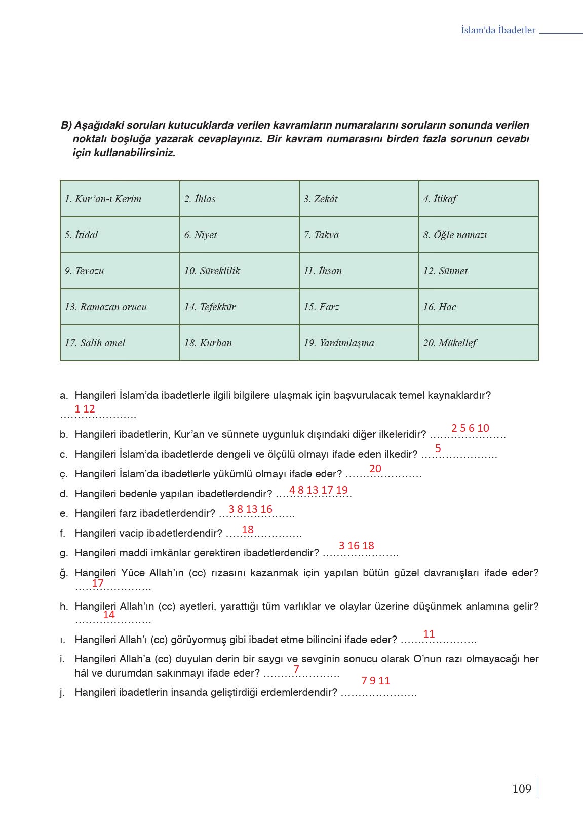 9. Sınıf Meb Yayınları Din Kültürü Ve Ahlak Bilgisi Ders Kitabı Sayfa 109 Cevapları 9. Sınıf Meb Yayınları Din Kültürü Ve Ahlak Bilgisi Ders Kitabı Sayfa 109 Cevapları