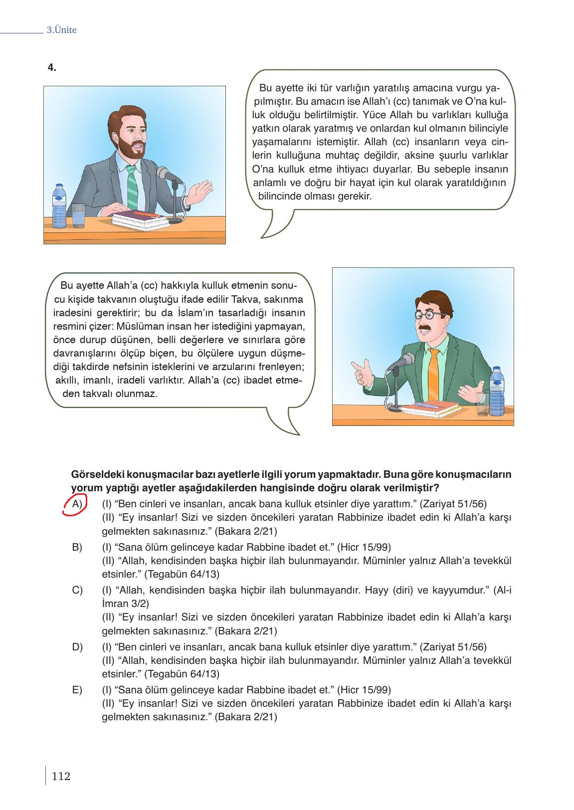9. Sınıf Meb Yayınları Din Kültürü Ve Ahlak Bilgisi Ders Kitabı Sayfa 112 Cevapları 9. Sınıf Meb Yayınları Din Kültürü Ve Ahlak Bilgisi Ders Kitabı Sayfa 112 Cevapları