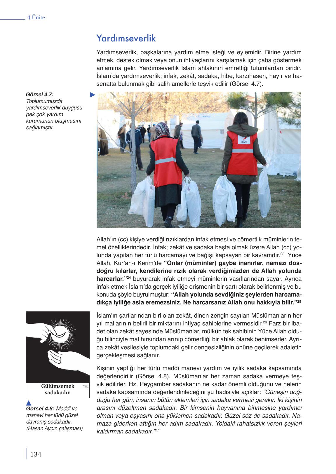 9. Sınıf Meb Yayınları Din Kültürü Ve Ahlak Bilgisi Ders Kitabı Sayfa 134 Cevapları