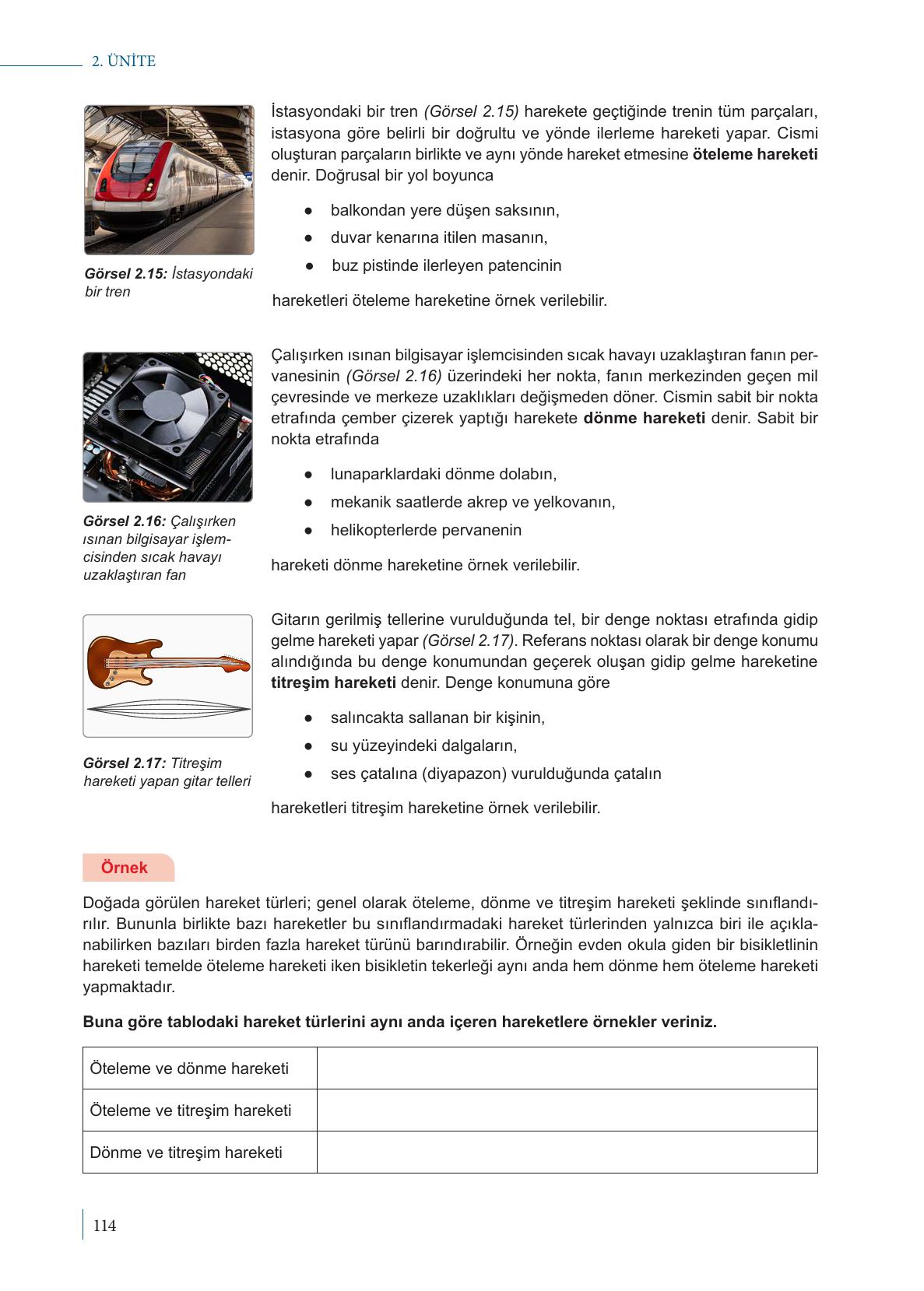 9. Sınıf Meb Yayınları Fizik Ders Kitabı Sayfa 114 Cevapları 9. Sınıf Meb Yayınları Fizik Ders Kitabı Sayfa 114 Cevapları