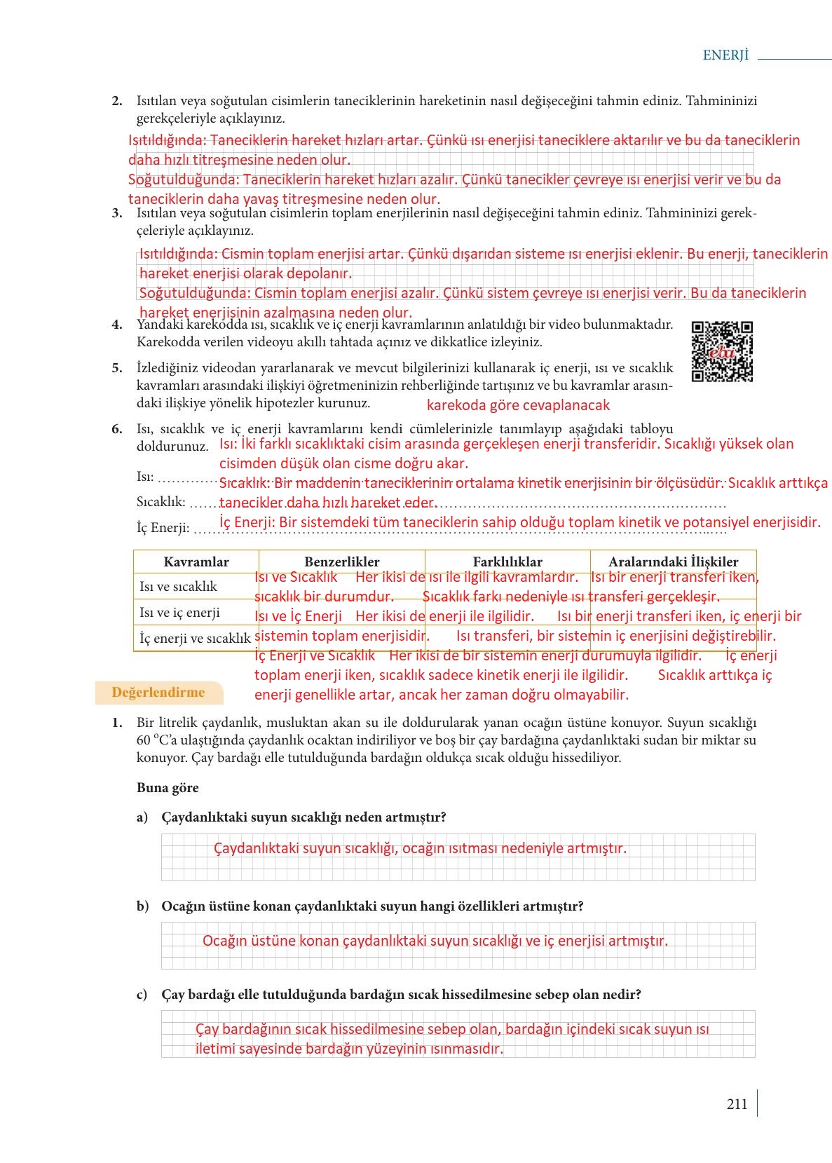 9. Sınıf Meb Yayınları Fizik Ders Kitabı Sayfa 211 Cevapları 9. Sınıf Meb Yayınları Fizik Ders Kitabı Sayfa 211 Cevapları