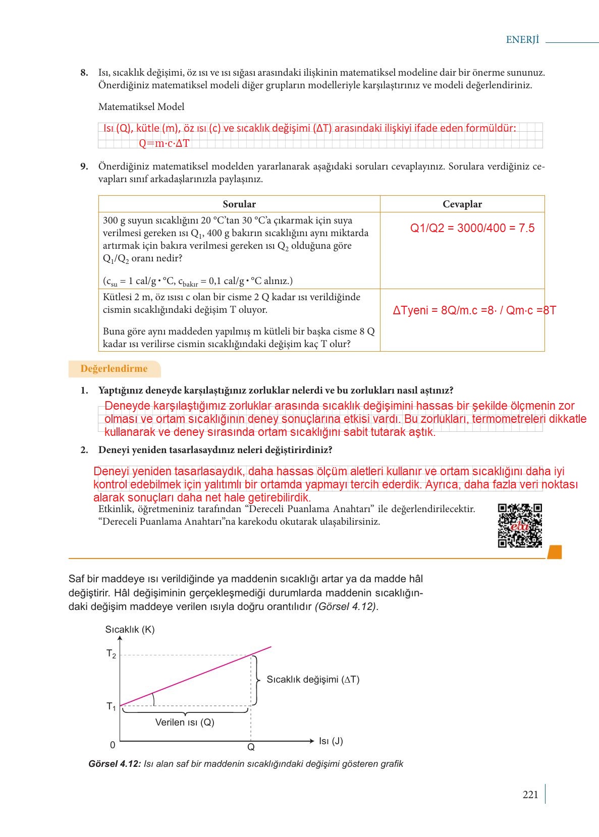 9. Sınıf Meb Yayınları Fizik Ders Kitabı Sayfa 221 Cevapları 9. Sınıf Meb Yayınları Fizik Ders Kitabı Sayfa 221 Cevapları