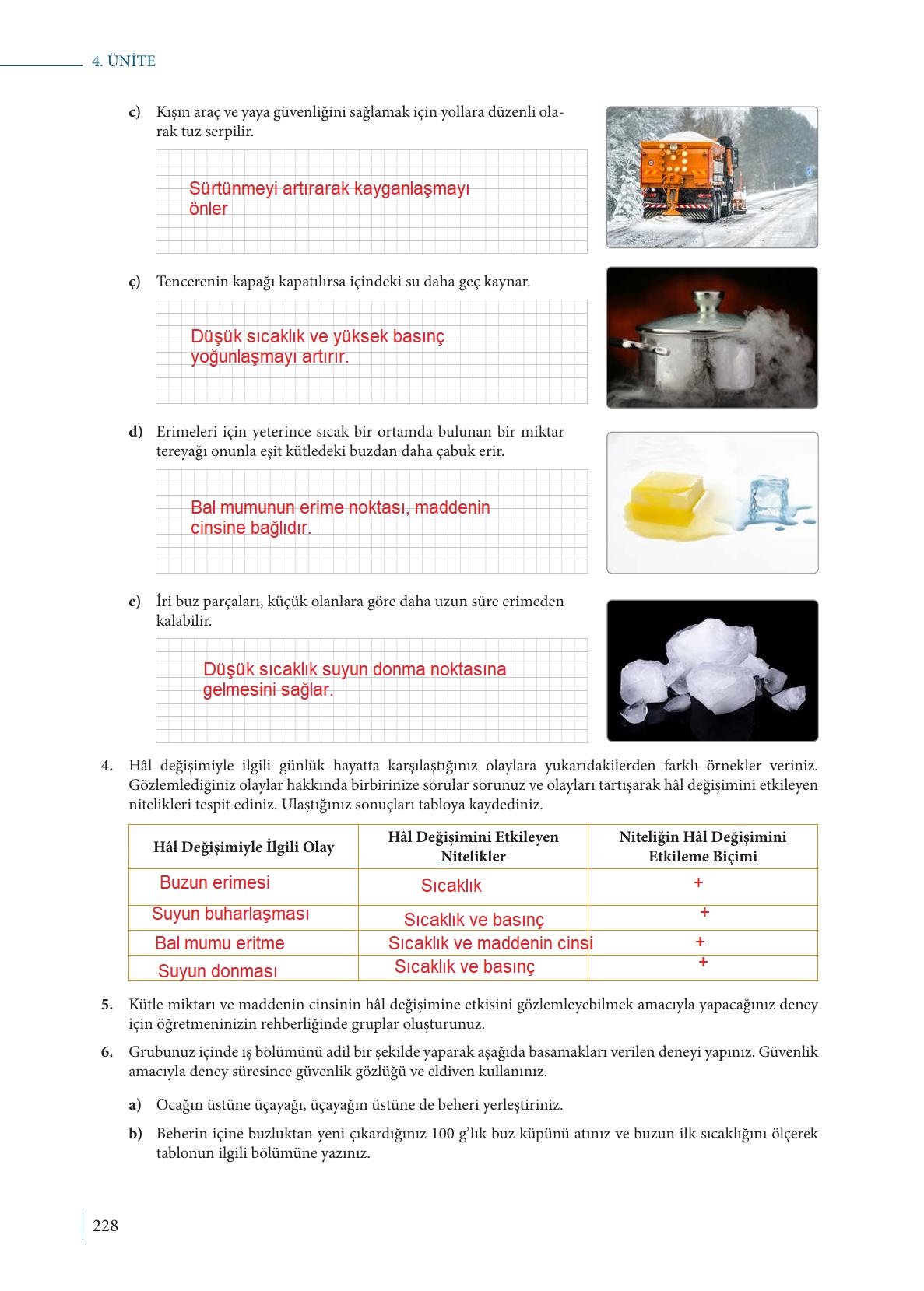 9. Sınıf Meb Yayınları Fizik Ders Kitabı Sayfa 228 Cevapları