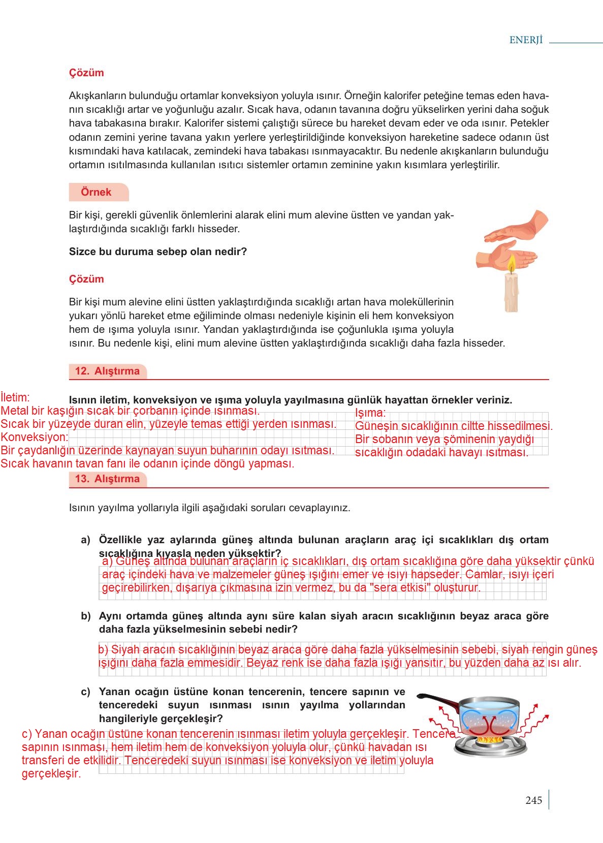 9. Sınıf Meb Yayınları Fizik Ders Kitabı Sayfa 245 Cevapları