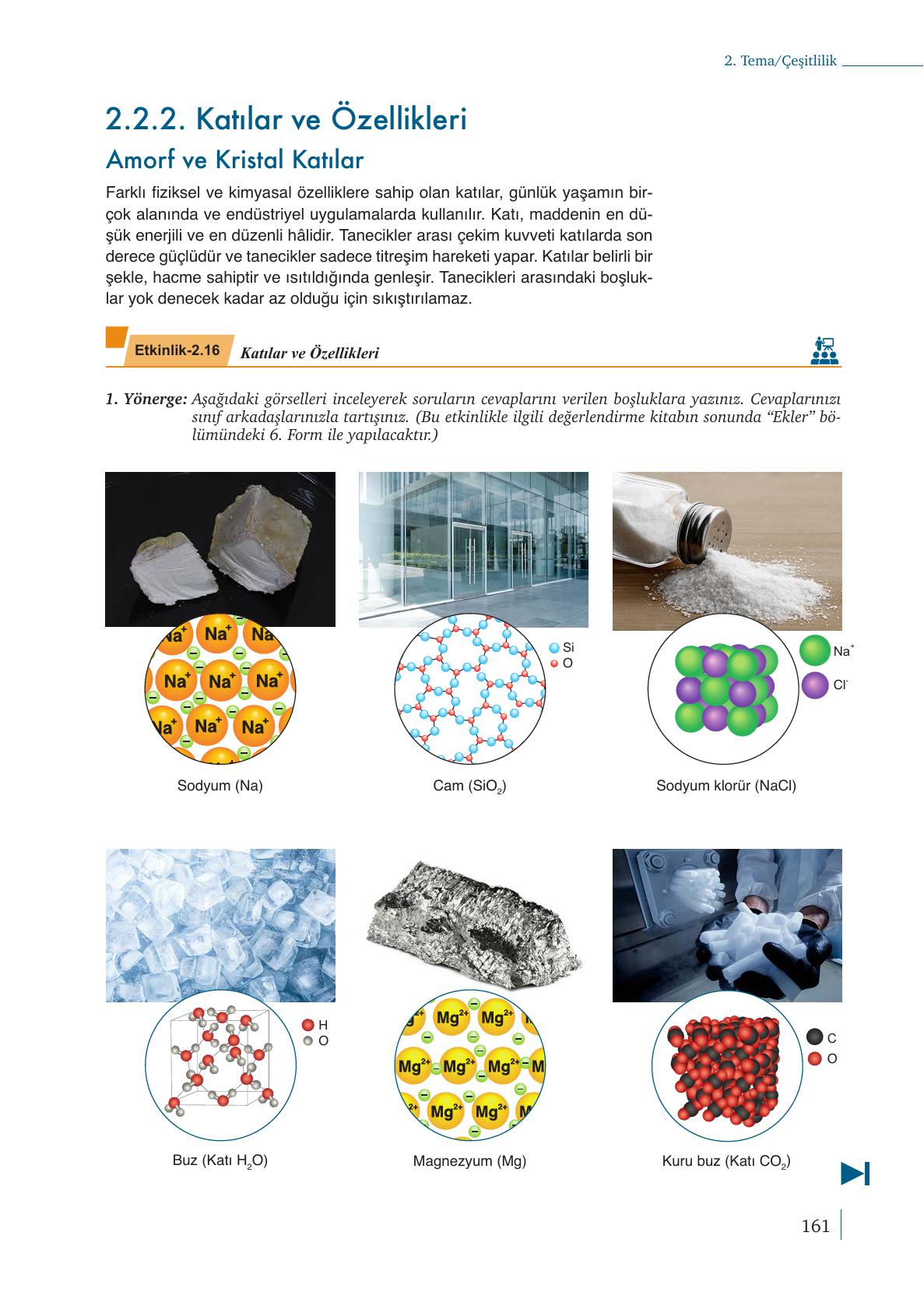 9. Sınıf Meb Yayınları Kimya Ders Kitabı Sayfa 161 Cevapları