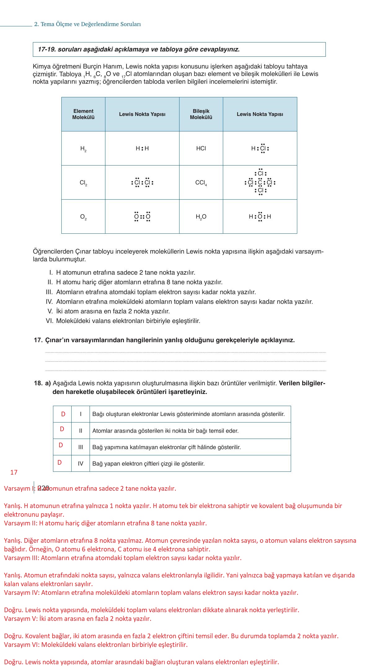 9. Sınıf Meb Yayınları Kimya Ders Kitabı Sayfa 220 Cevapları