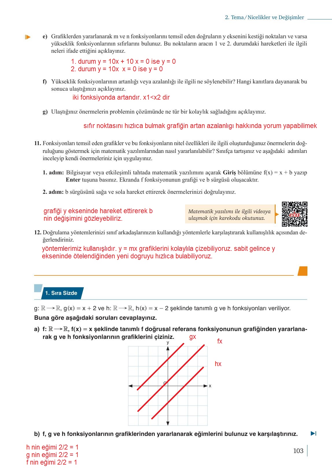 9. Sınıf Meb Yayınları Matematik Ders Kitabı Sayfa 103 Cevapları