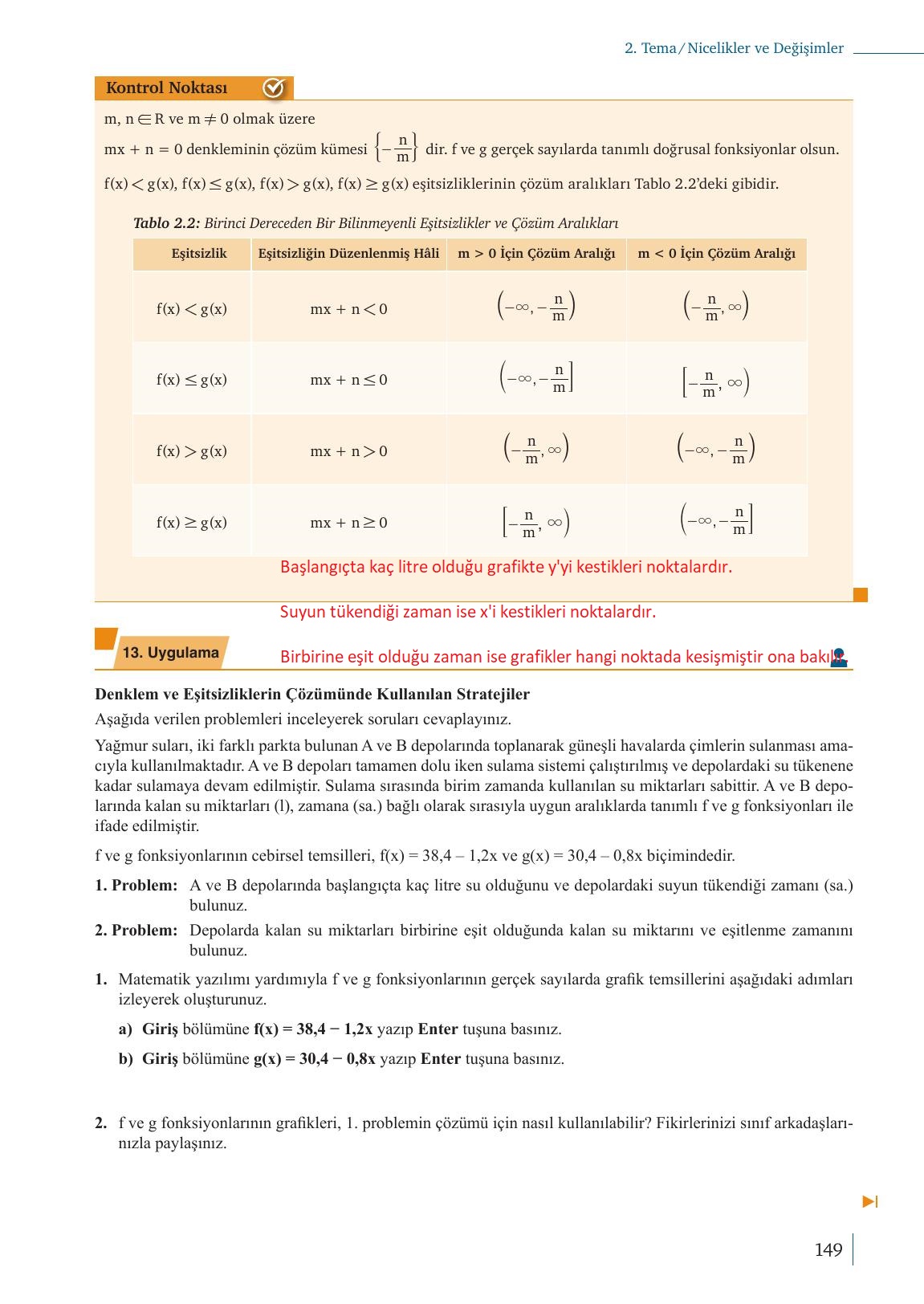 9. Sınıf Meb Yayınları Matematik Ders Kitabı Sayfa 149 Cevapları