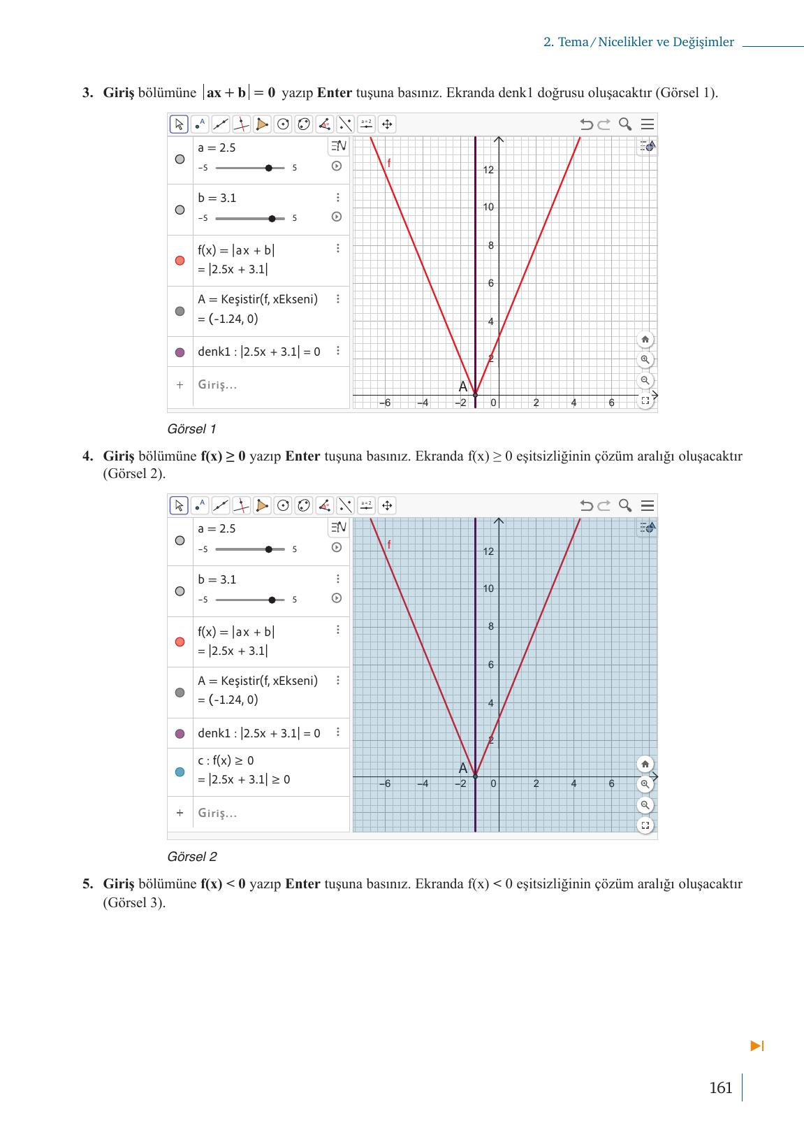 9. Sınıf Meb Yayınları Matematik Ders Kitabı Sayfa 161 Cevapları