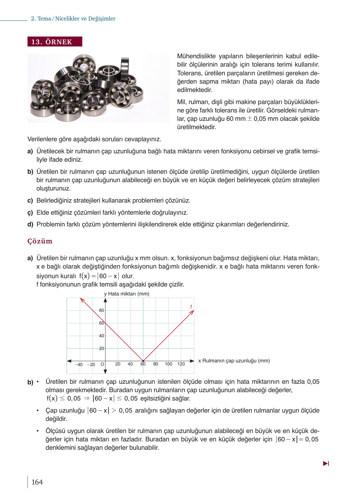 9. Sınıf Meb Yayınları Matematik Ders Kitabı Sayfa 164 Cevapları