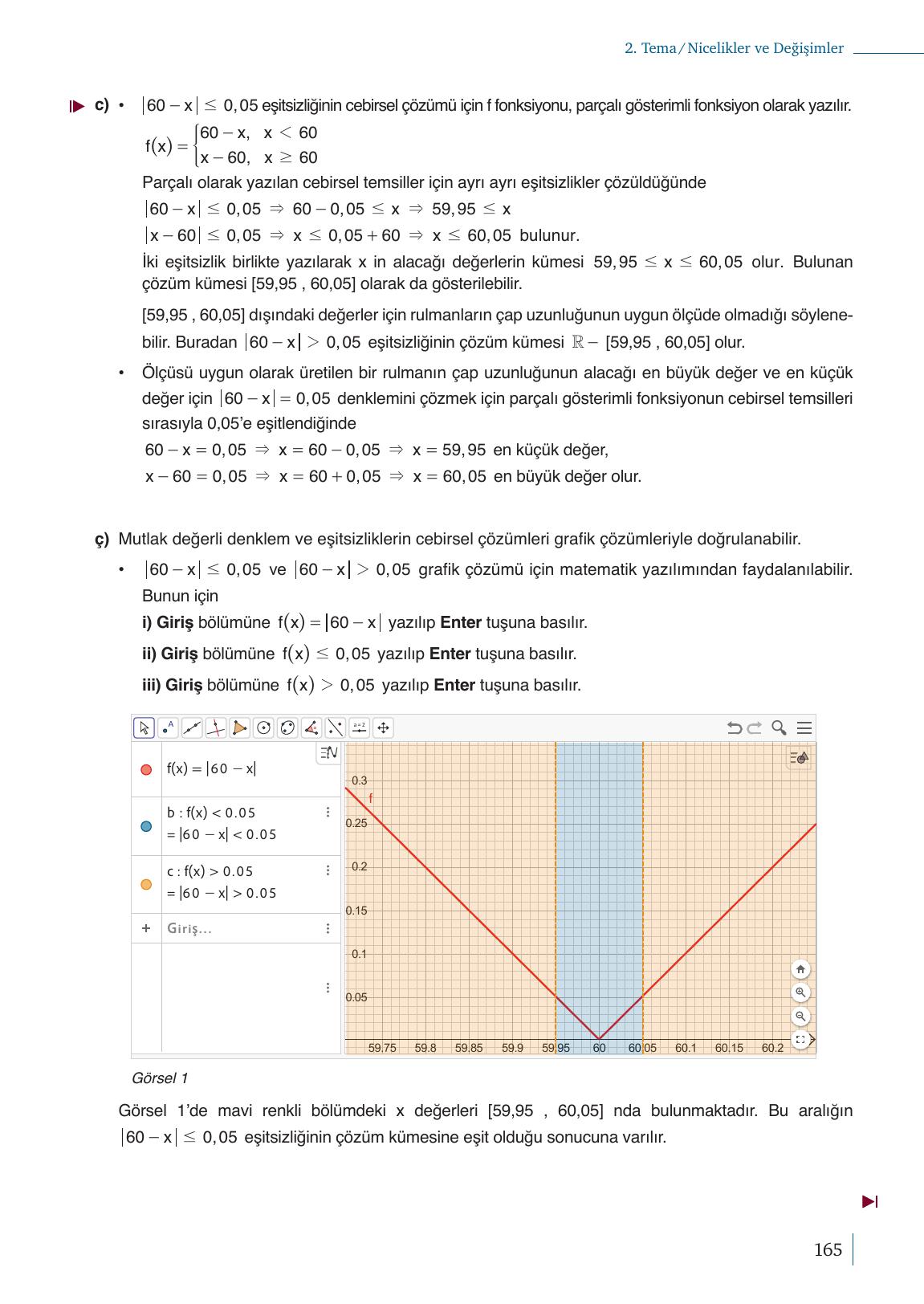 9. Sınıf Meb Yayınları Matematik Ders Kitabı Sayfa 165 Cevapları