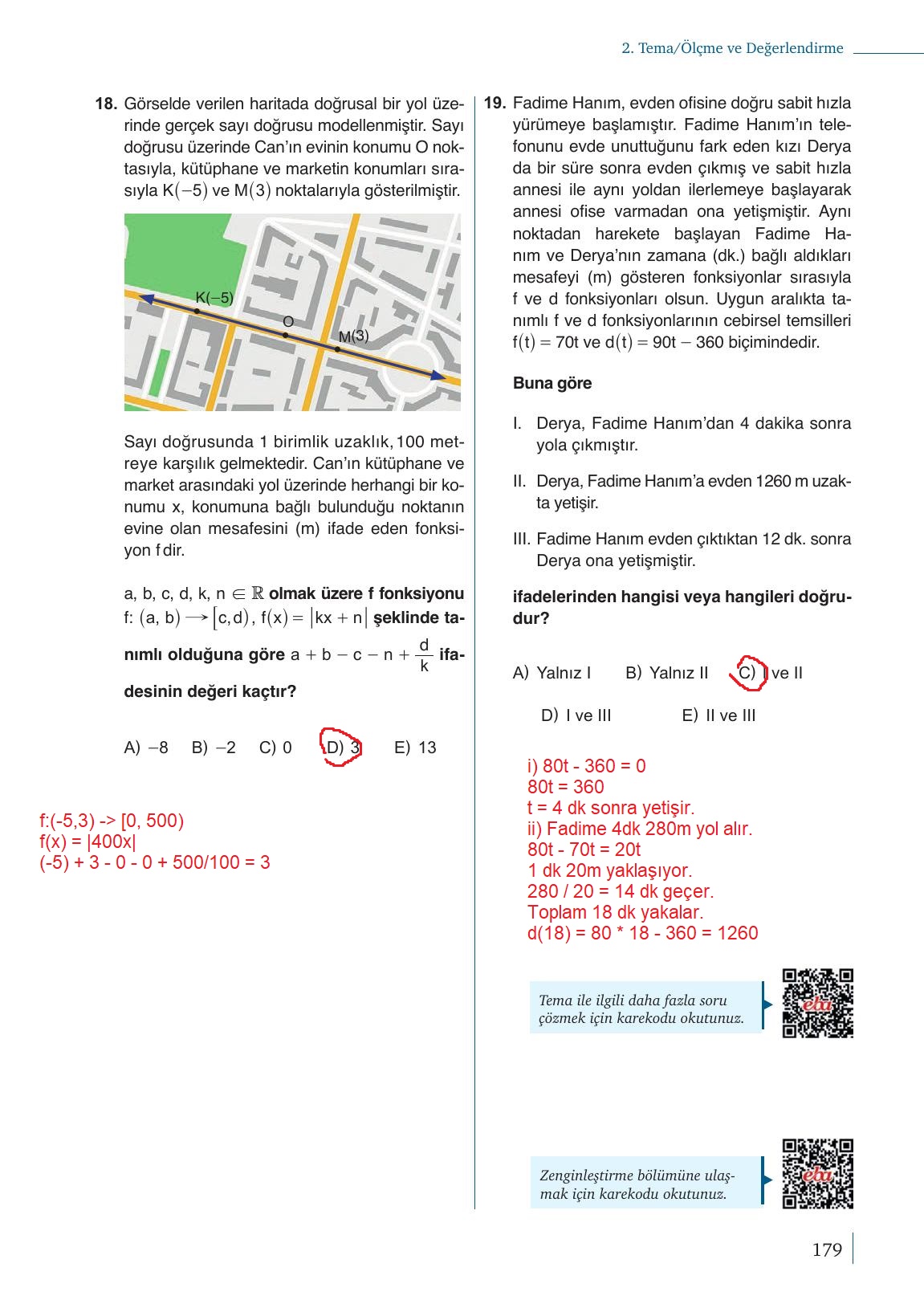 9. Sınıf Meb Yayınları Matematik Ders Kitabı Sayfa 179 Cevapları