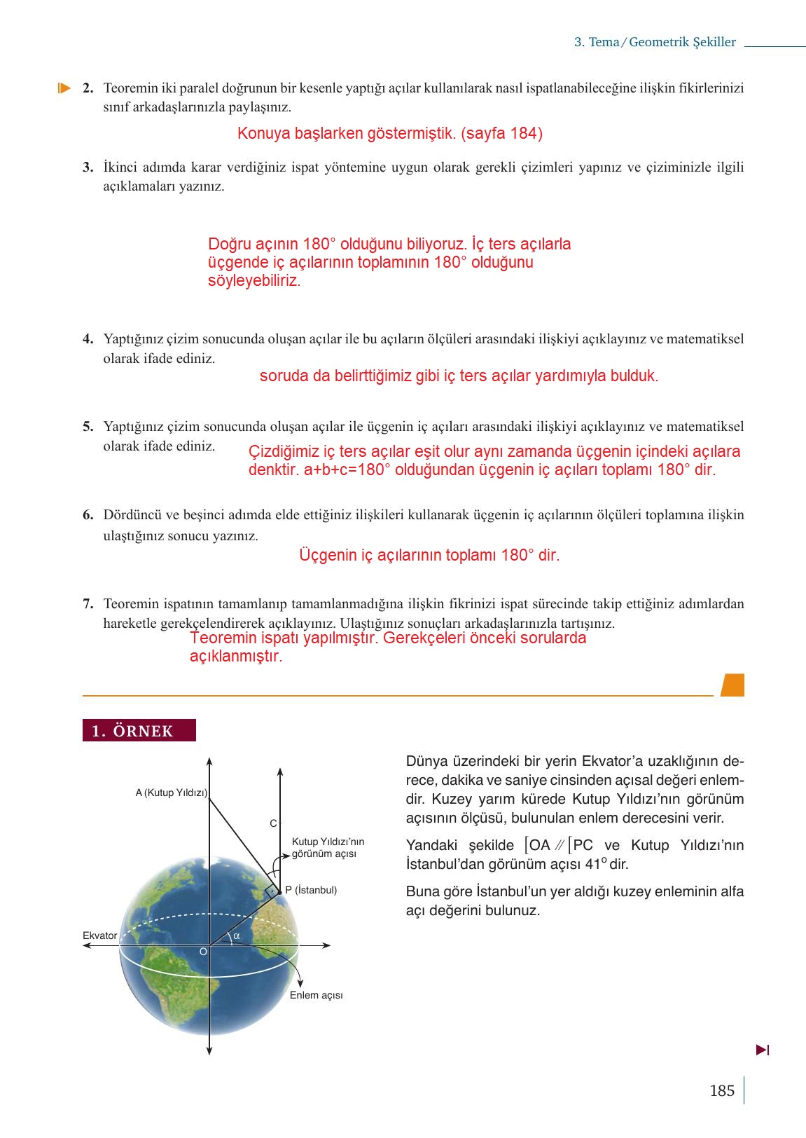 9. Sınıf Meb Yayınları Matematik Ders Kitabı Sayfa 185 Cevapları 9. Sınıf Meb Yayınları Matematik Ders Kitabı Sayfa 185 Cevapları