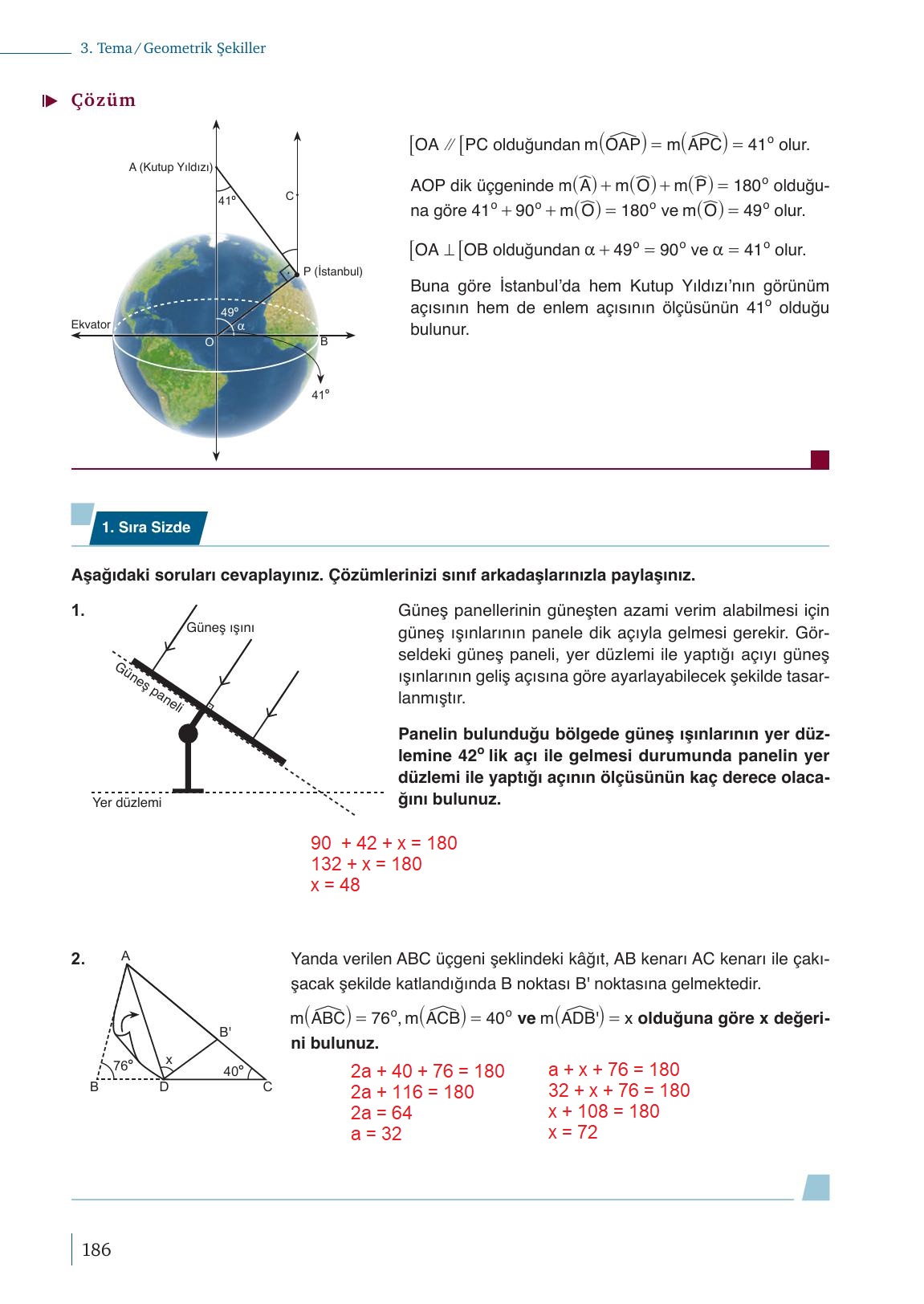 9. Sınıf Meb Yayınları Matematik Ders Kitabı Sayfa 186 Cevapları 9. Sınıf Meb Yayınları Matematik Ders Kitabı Sayfa 186 Cevapları