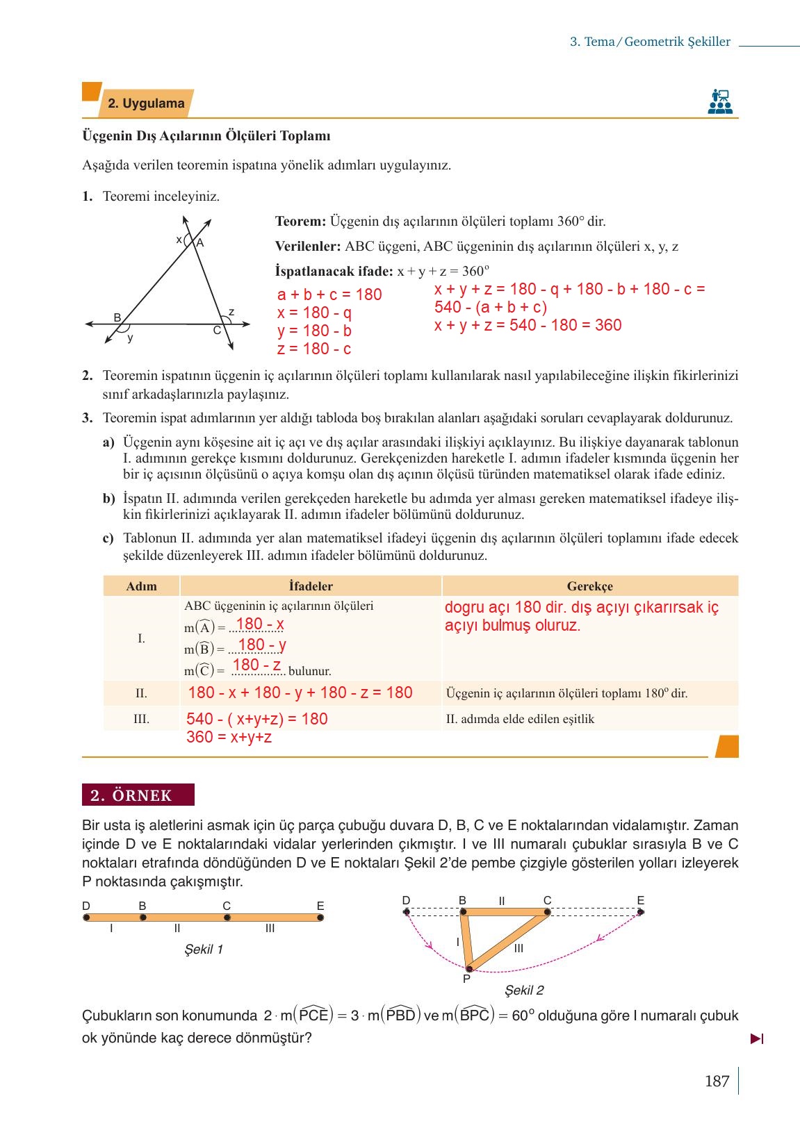 9. Sınıf Meb Yayınları Matematik Ders Kitabı Sayfa 187 Cevapları 9. Sınıf Meb Yayınları Matematik Ders Kitabı Sayfa 187 Cevapları