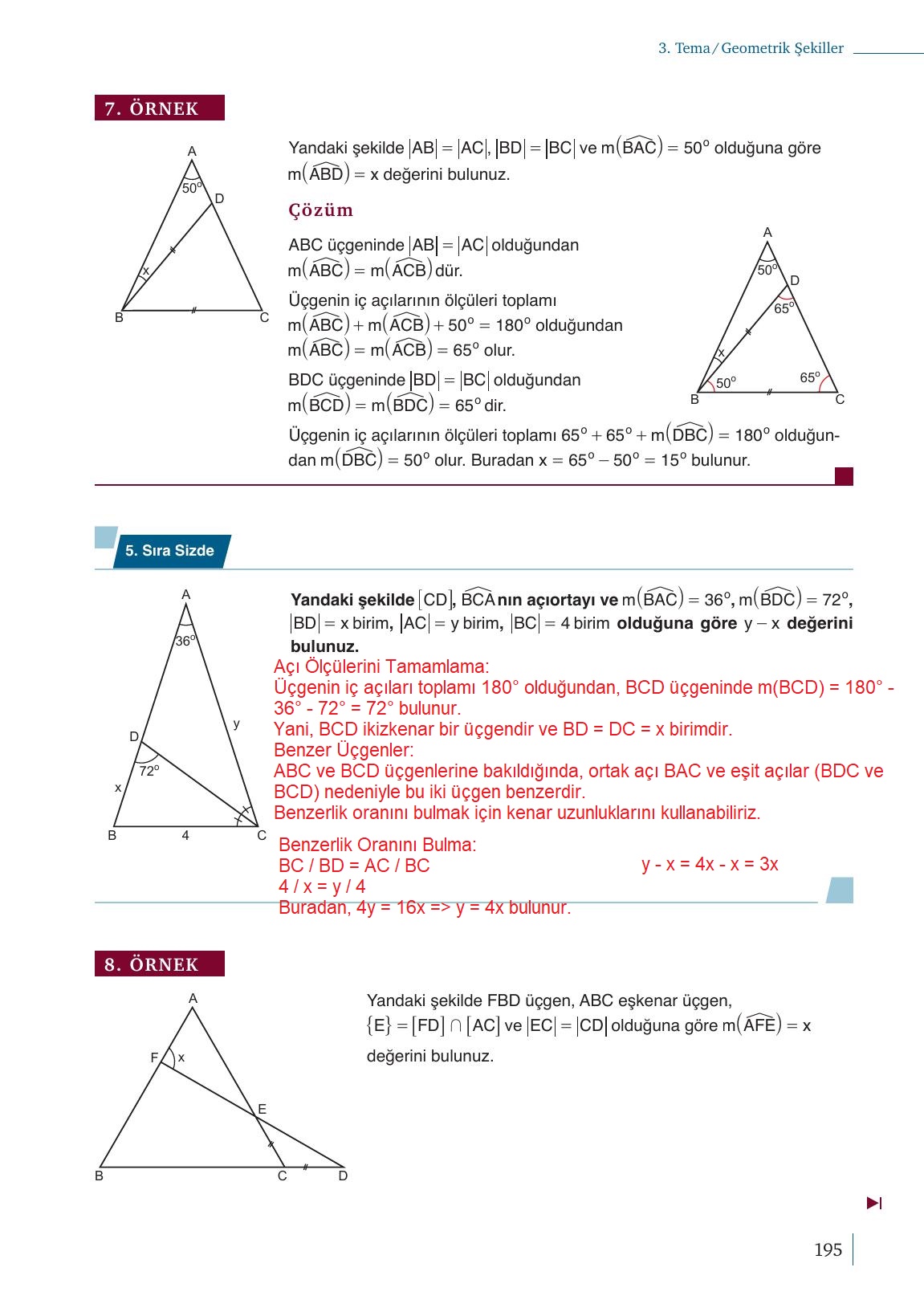 9. Sınıf Meb Yayınları Matematik Ders Kitabı Sayfa 195 Cevapları 9. Sınıf Meb Yayınları Matematik Ders Kitabı Sayfa 195 Cevapları