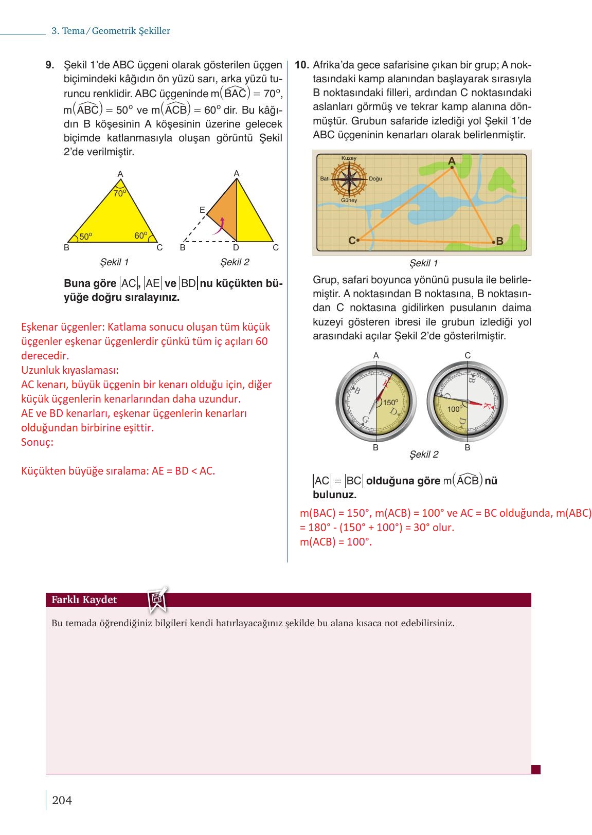 9. Sınıf Meb Yayınları Matematik Ders Kitabı Sayfa 204 Cevapları 9. Sınıf Meb Yayınları Matematik Ders Kitabı Sayfa 204 Cevapları
