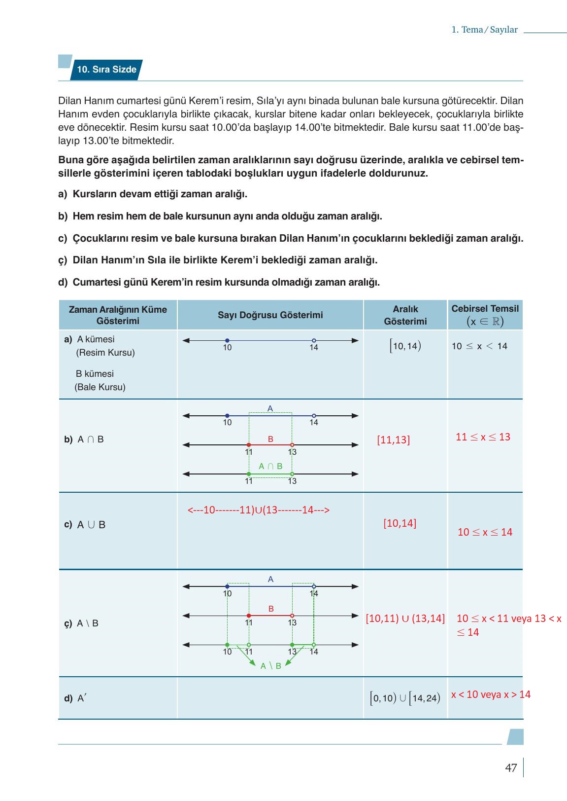 9. Sınıf Meb Yayınları Matematik Ders Kitabı Sayfa 47 Cevapları