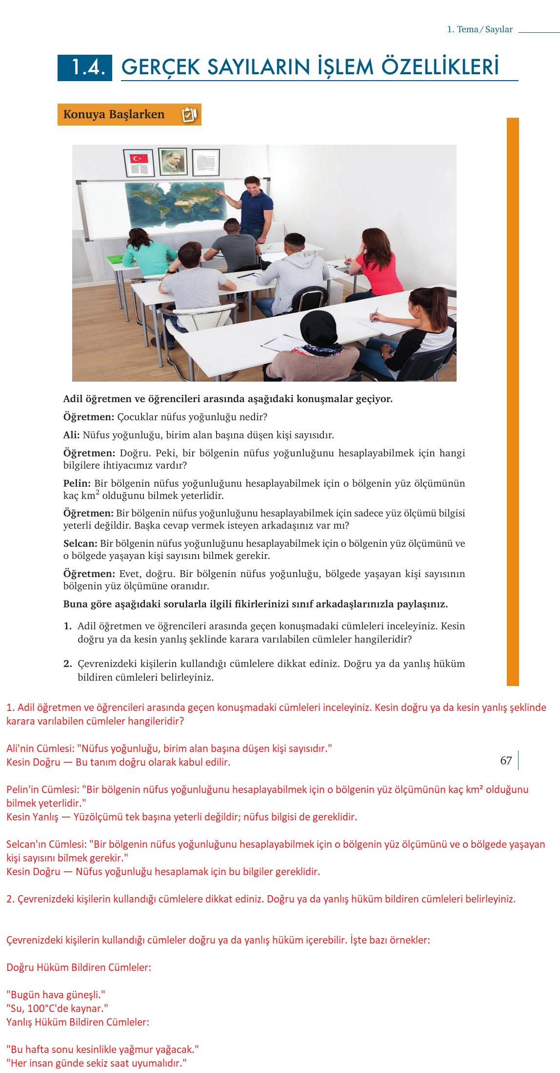 9. Sınıf Meb Yayınları Matematik Ders Kitabı Sayfa 67 Cevapları