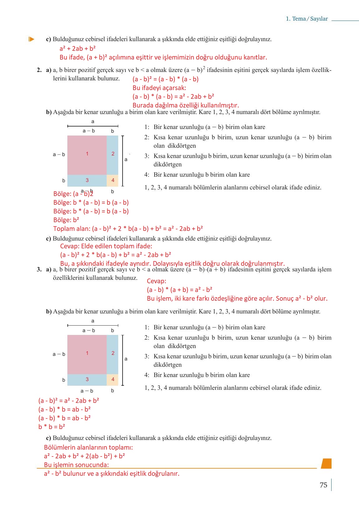 9. Sınıf Meb Yayınları Matematik Ders Kitabı Sayfa 75 Cevapları