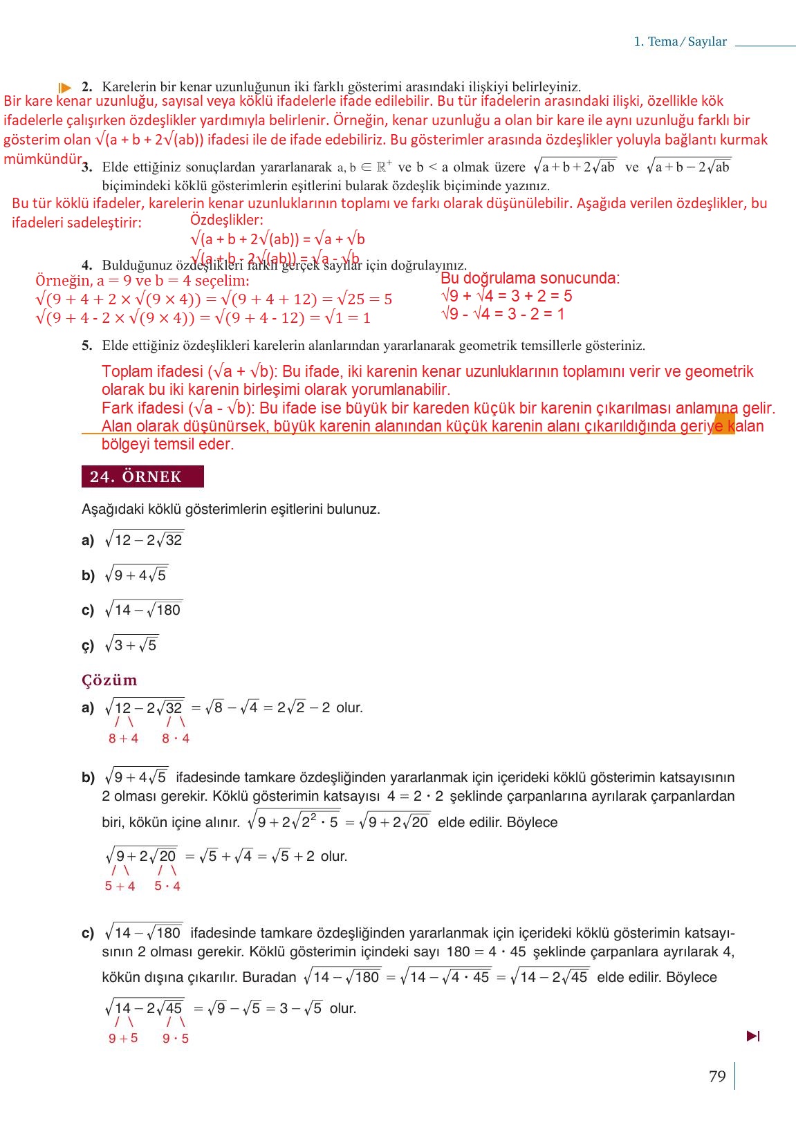 9. Sınıf Meb Yayınları Matematik Ders Kitabı Sayfa 79 Cevapları
