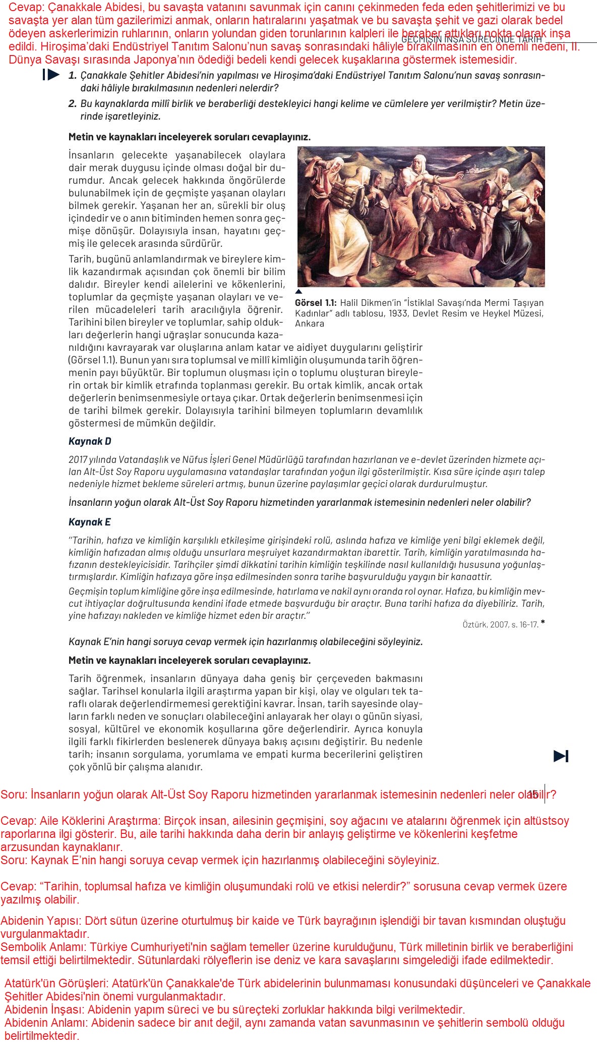 9. Sınıf Meb Yayınları Tarih Ders Kitabı Sayfa 15 Cevapları 9. Sınıf Meb Yayınları Tarih Ders Kitabı Sayfa 15 Cevapları