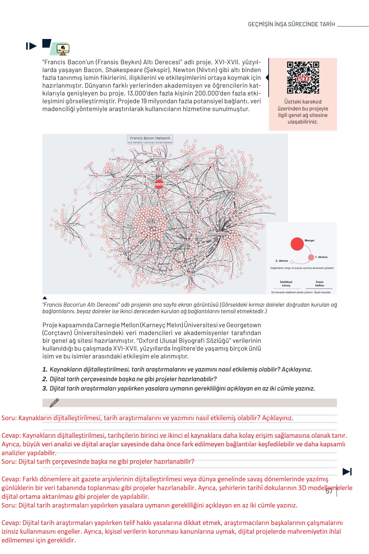 9. Sınıf Meb Yayınları Tarih Ders Kitabı Sayfa 57 Cevapları