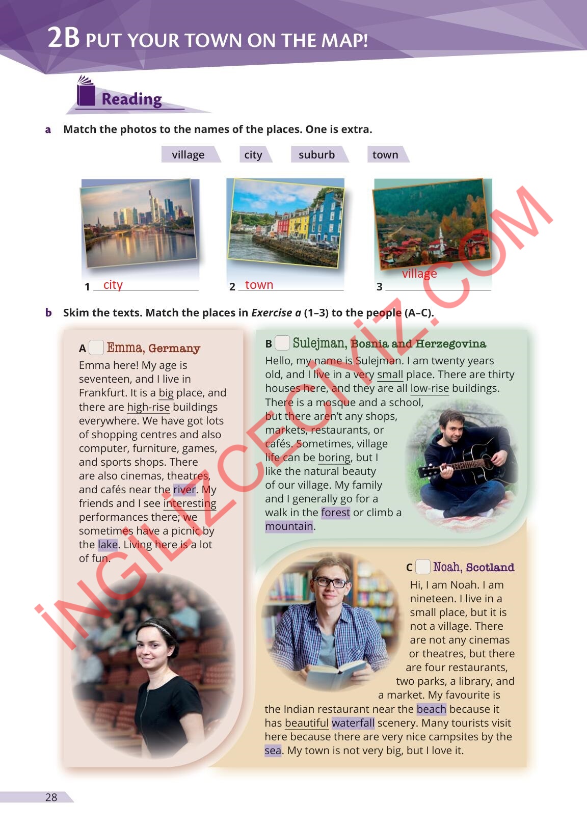 9. Sınıf Meb Yayınları Uplift İngilizce Ders Kitabı Sayfa 28 Cevapları