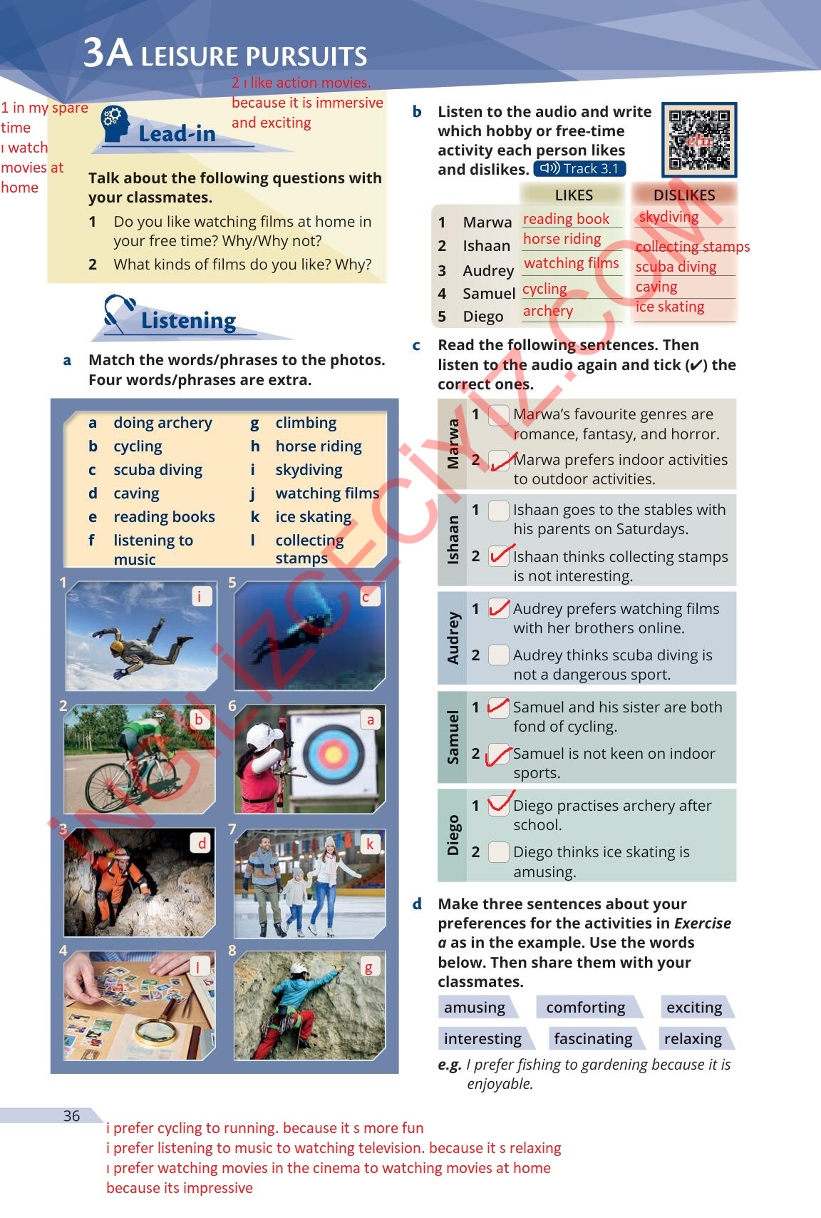 9. Sınıf Meb Yayınları Uplift İngilizce Ders Kitabı Sayfa 36 Cevapları