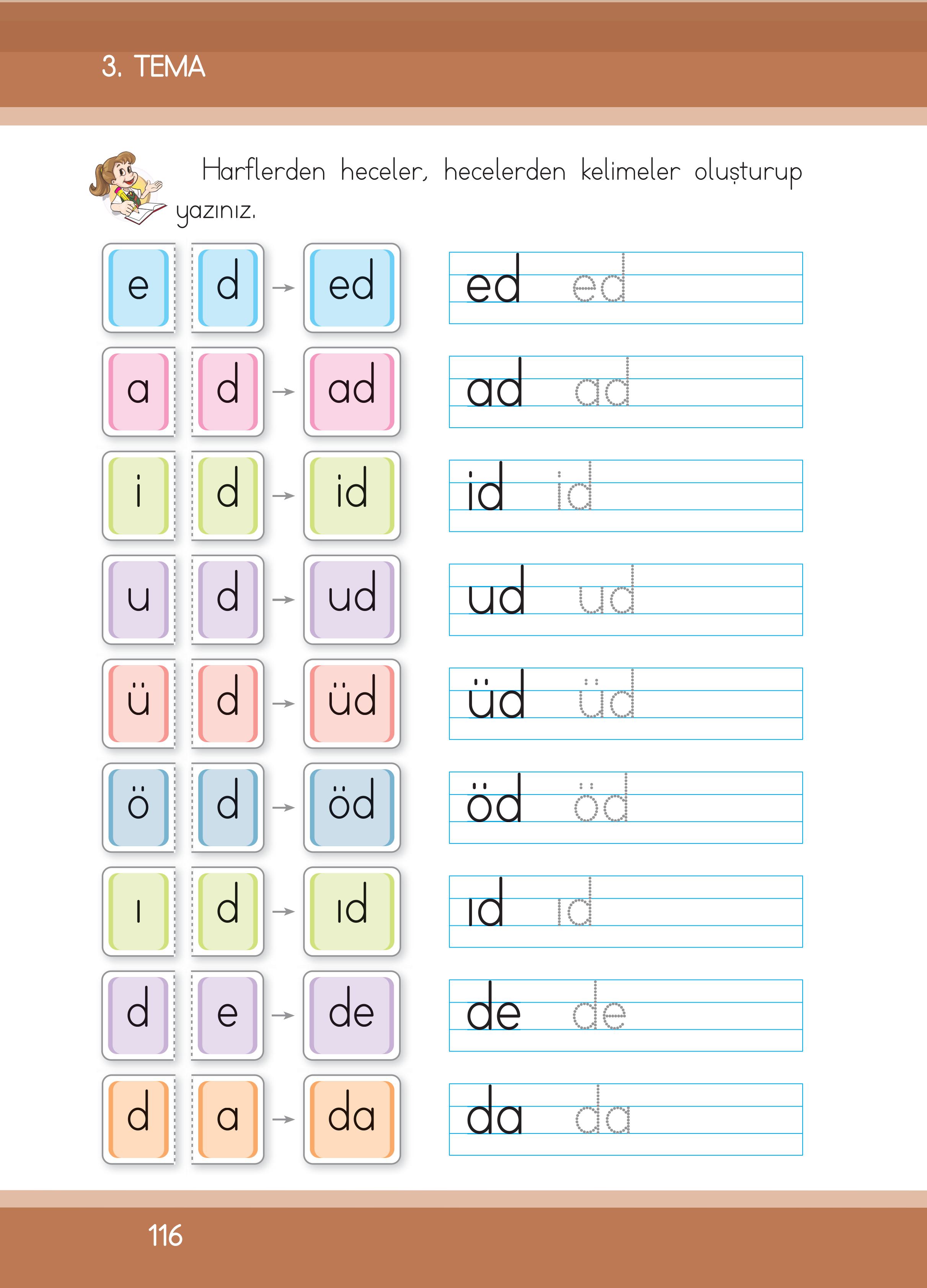 1. Sınıf İlke Yayınları İlk Okuma Yazma Kitabı Ders Kitabı Sayfa 116 Cevapları