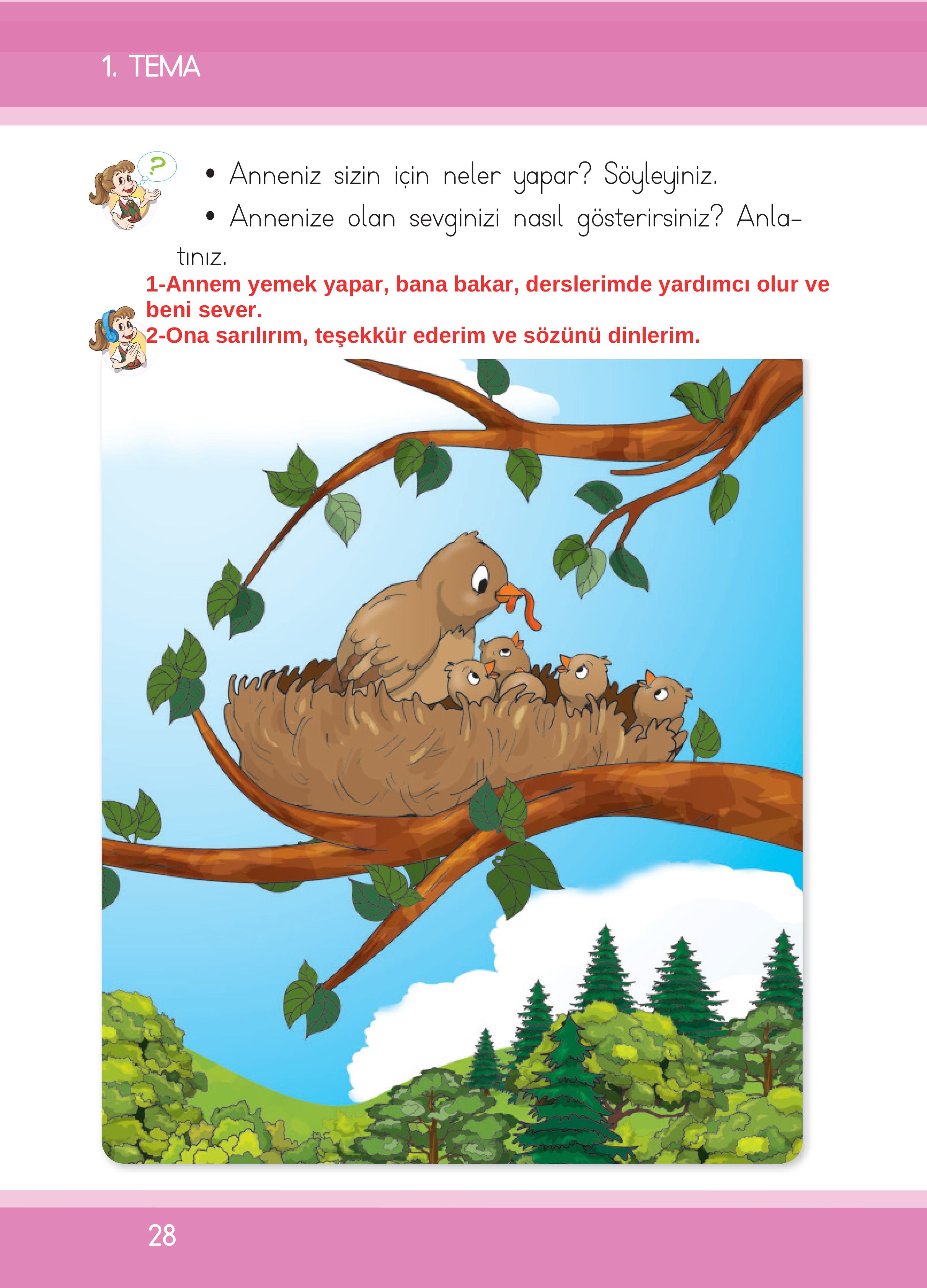 1. Sınıf İlke Yayınları İlk Okuma Yazma Kitabı Ders Kitabı Sayfa 28 Cevapları