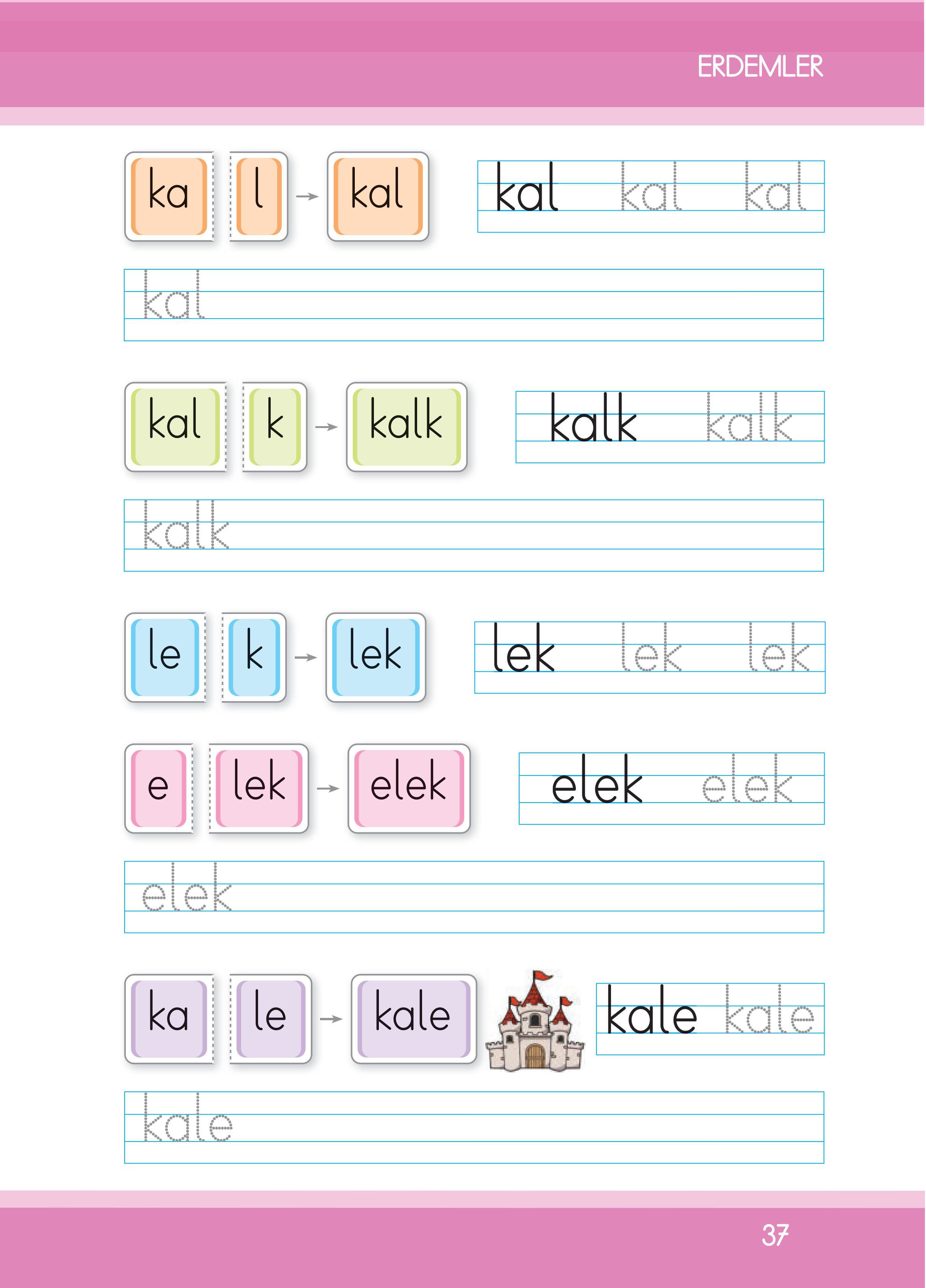 1. Sınıf İlke Yayınları İlk Okuma Yazma Kitabı Ders Kitabı Sayfa 37 ...