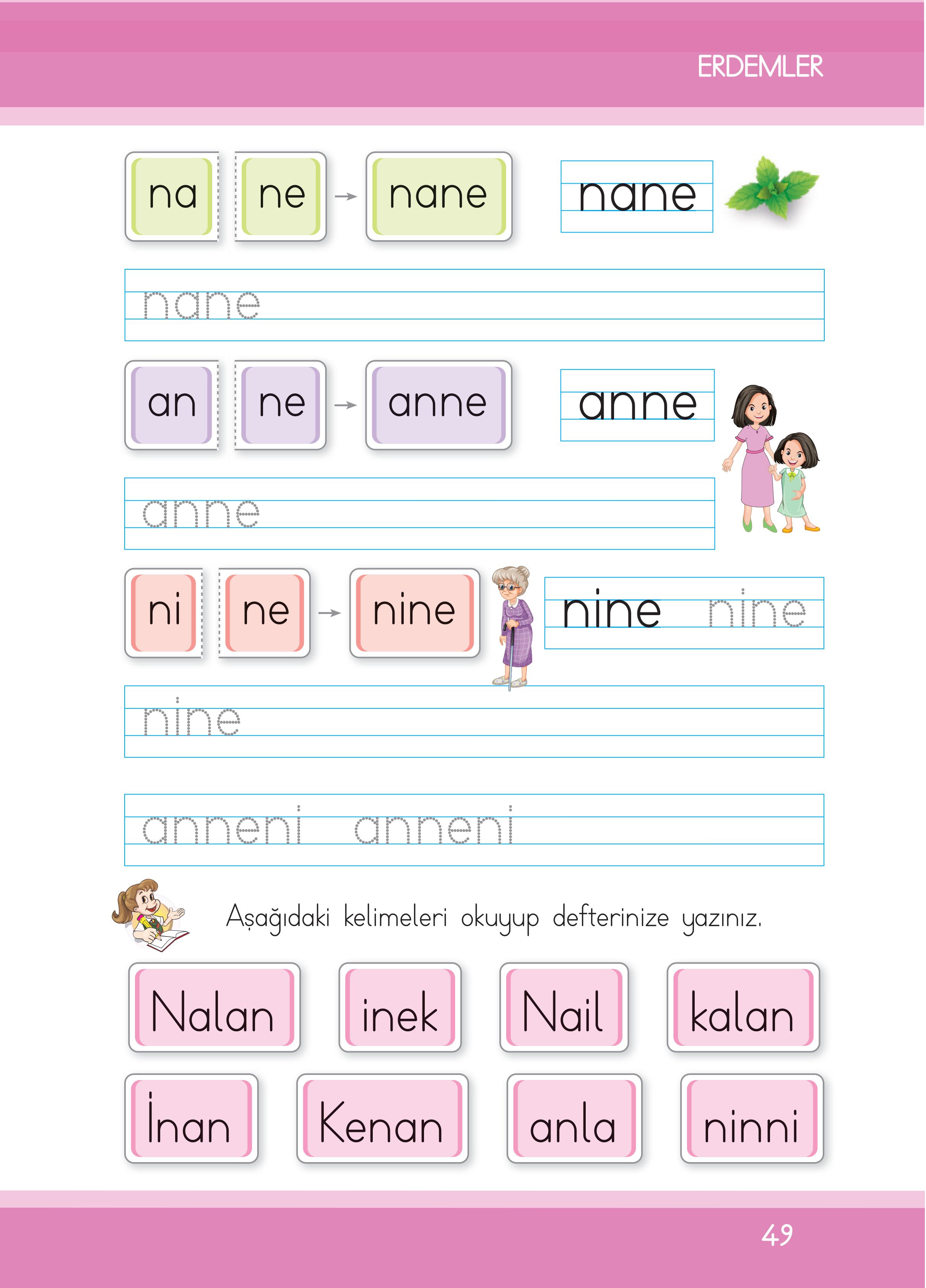 1. Sınıf İlke Yayınları İlk Okuma Yazma Kitabı Ders Kitabı Sayfa 49 ...