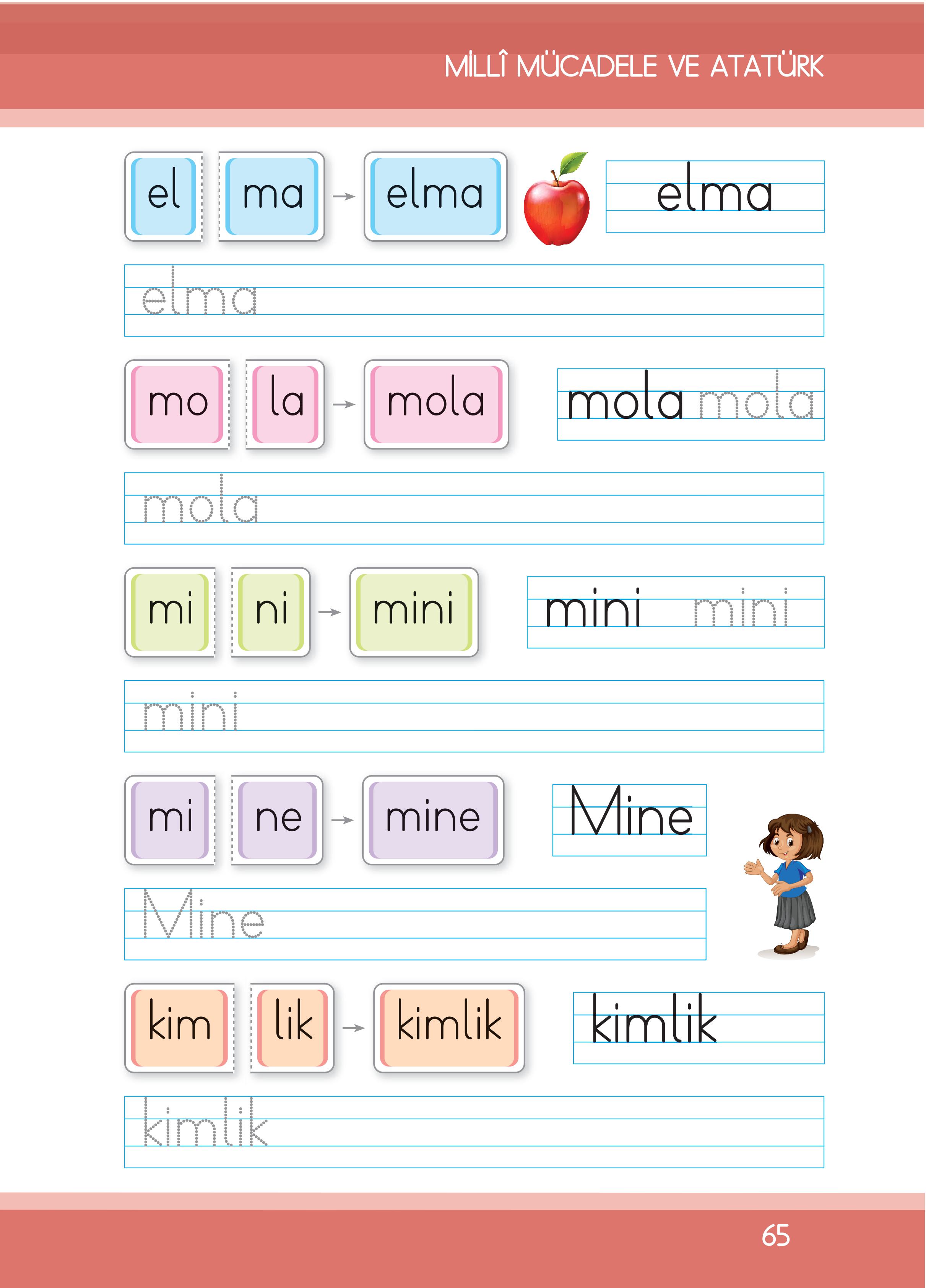 1. Sınıf İlke Yayınları İlk Okuma Yazma Kitabı Ders Kitabı Sayfa 65 ...