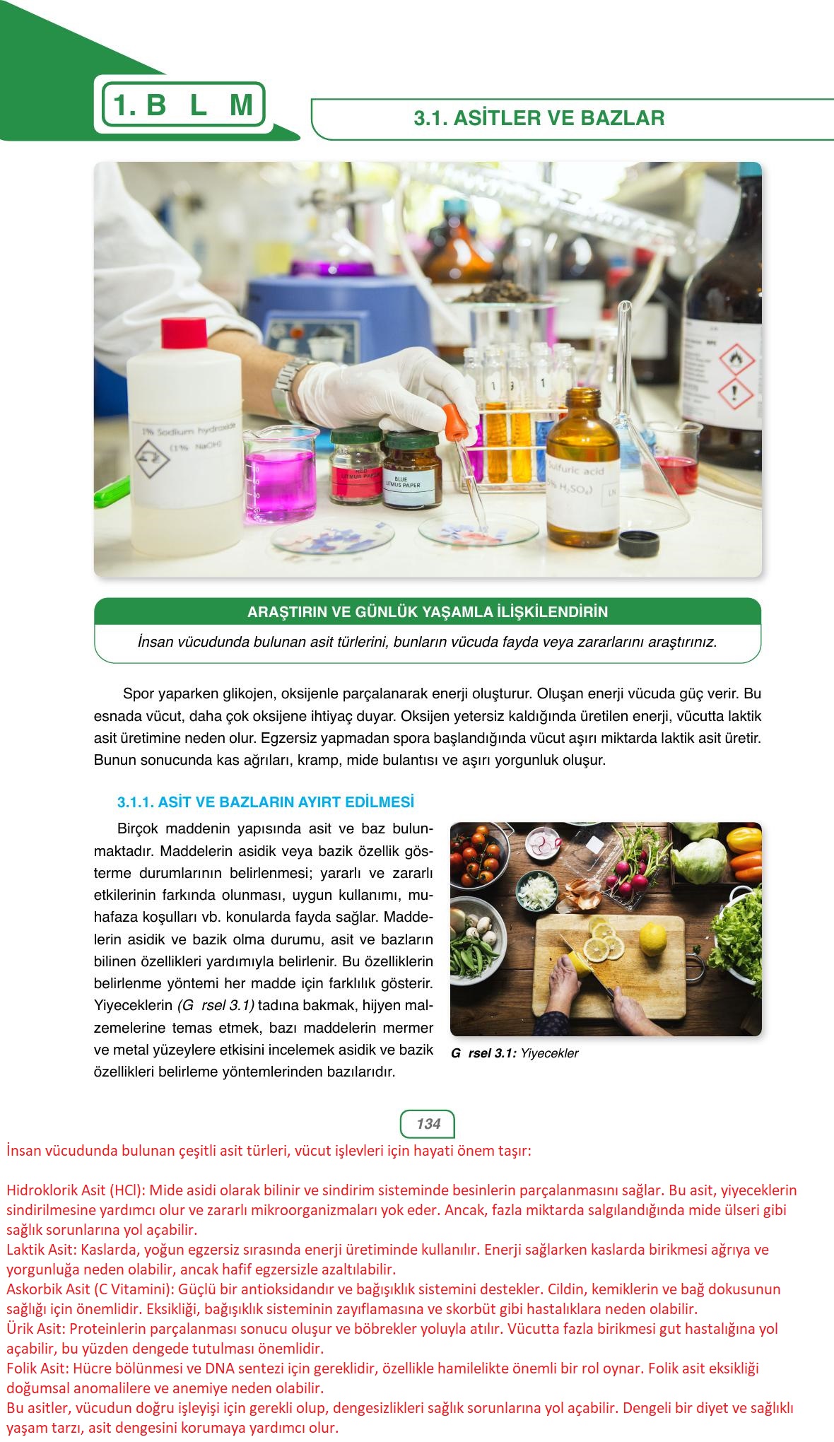 10. Sınıf Ata Yayıncılık Kimya Ders Kitabı Sayfa 134 Cevapları