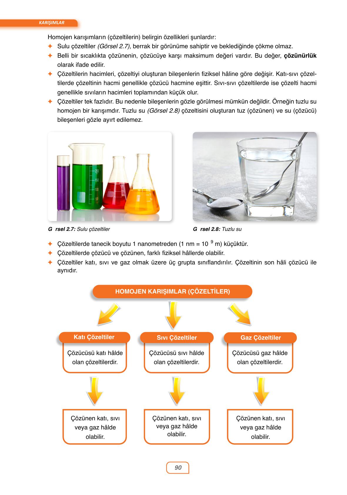 10. Sınıf Ata Yayıncılık Kimya Ders Kitabı Sayfa 90 Cevapları