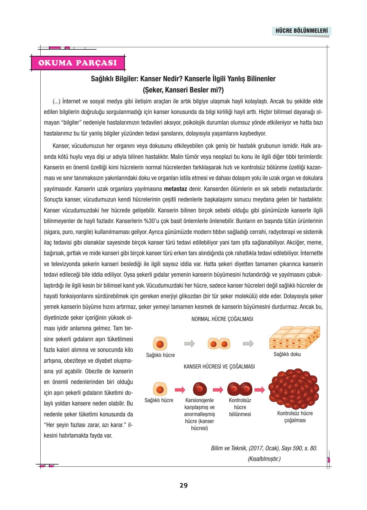 10. Sınıf Dörtel Yayıncılık Biyoloji Ders Kitabı Sayfa 29 Cevapları