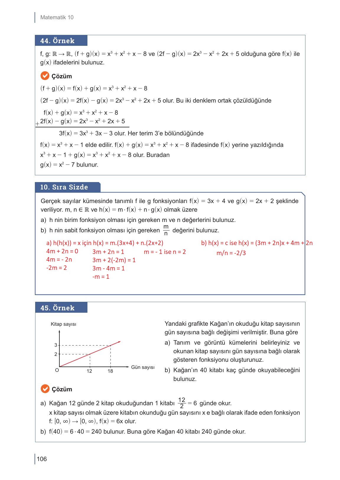 10. Sınıf Meb Yayınları Matematik Ders Kitabı Sayfa 106 Cevapları