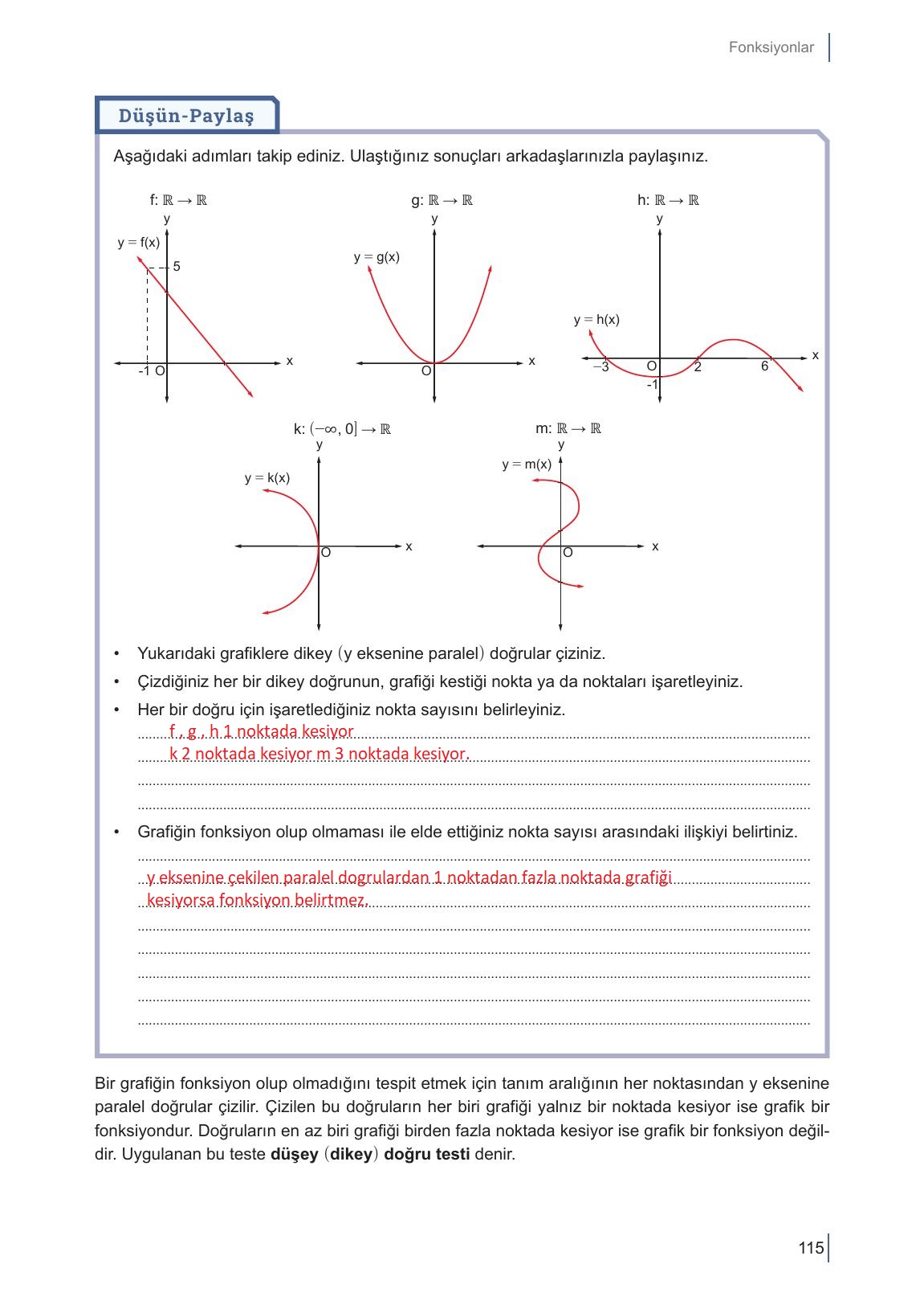 10. Sınıf Meb Yayınları Matematik Ders Kitabı Sayfa 115 Cevapları