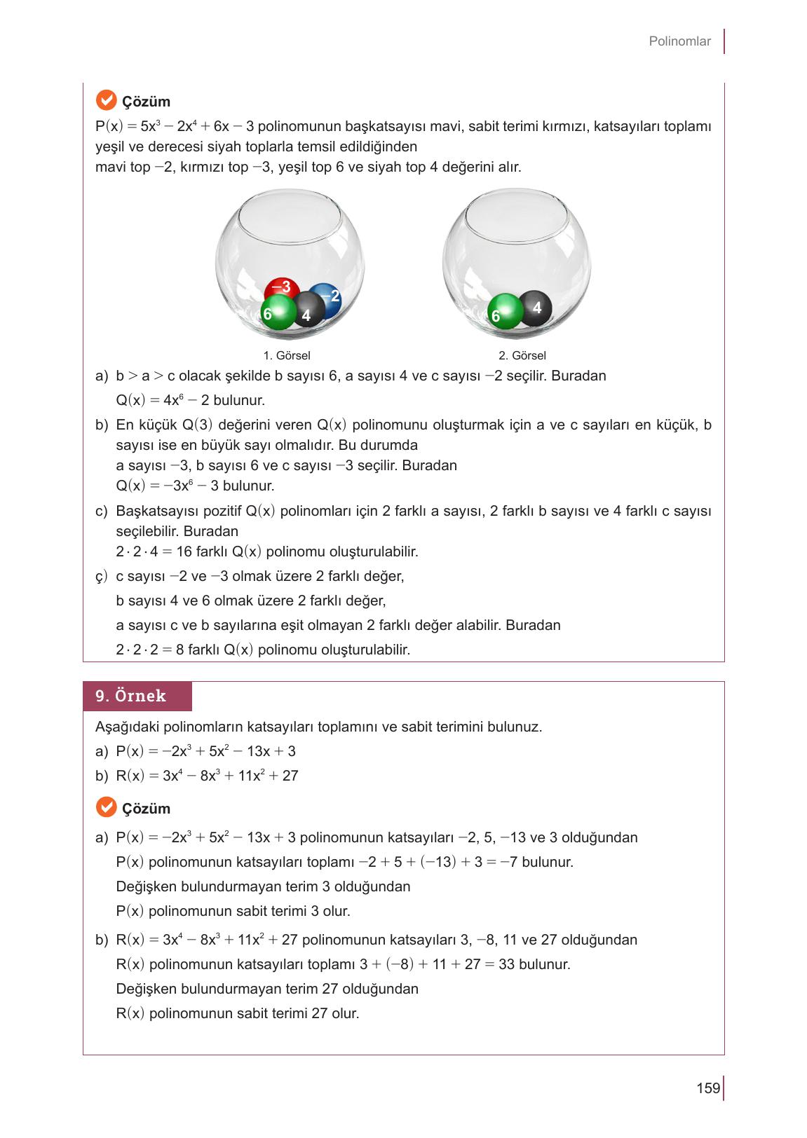 10. Sınıf Meb Yayınları Matematik Ders Kitabı Sayfa 159 Cevapları