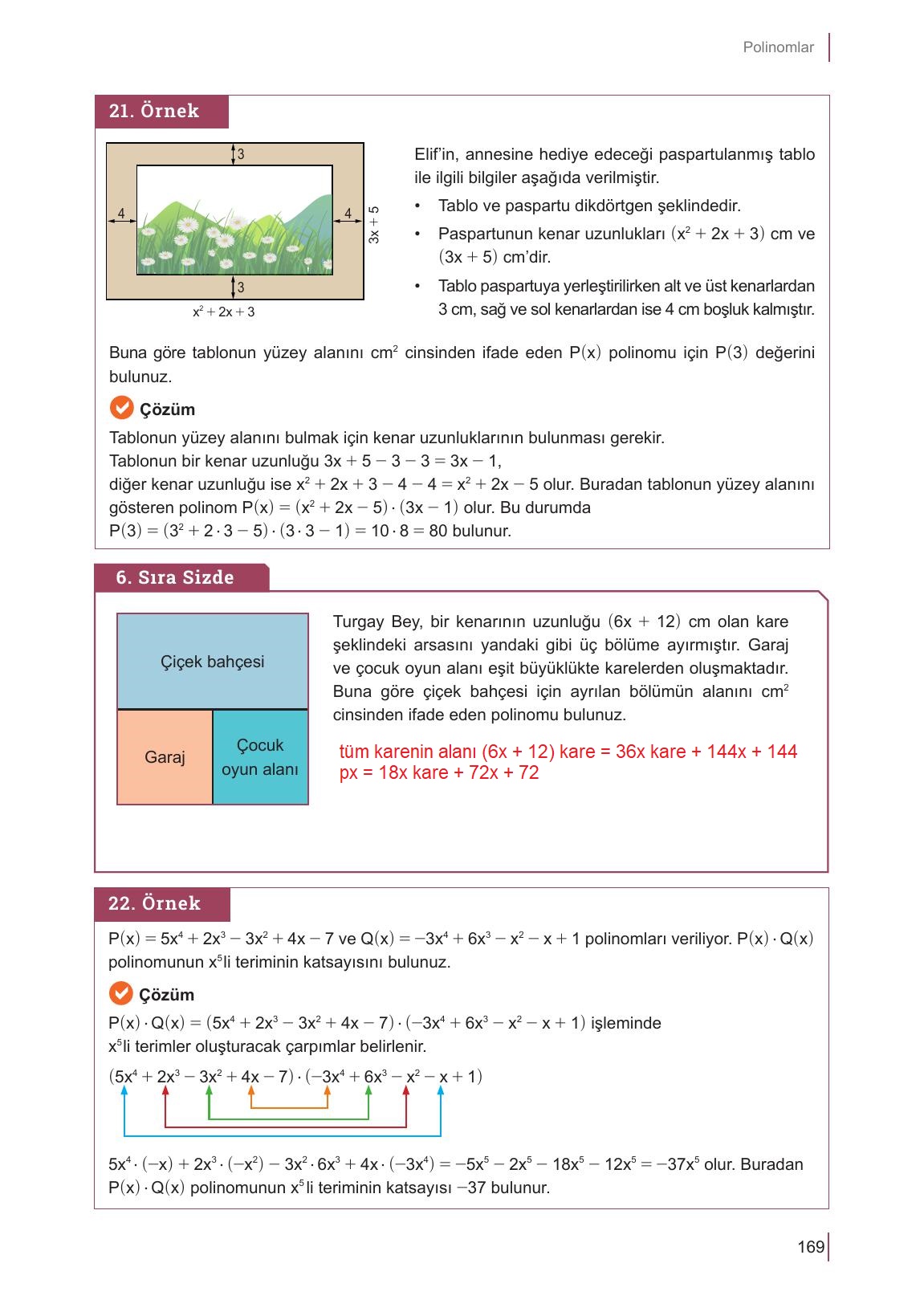 10. Sınıf Meb Yayınları Matematik Ders Kitabı Sayfa 169 Cevapları