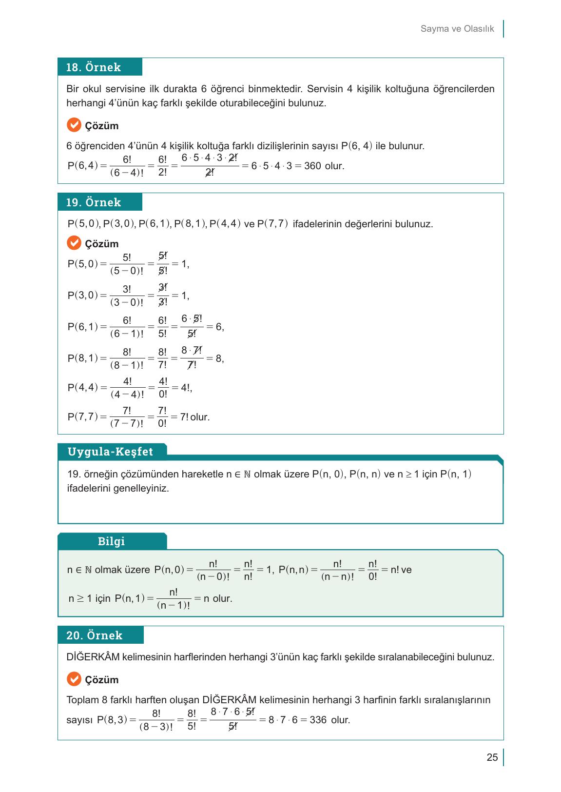 10. Sınıf Meb Yayınları Matematik Ders Kitabı Sayfa 25 Cevapları 10. Sınıf Meb Yayınları Matematik Ders Kitabı Sayfa 25 Cevapları