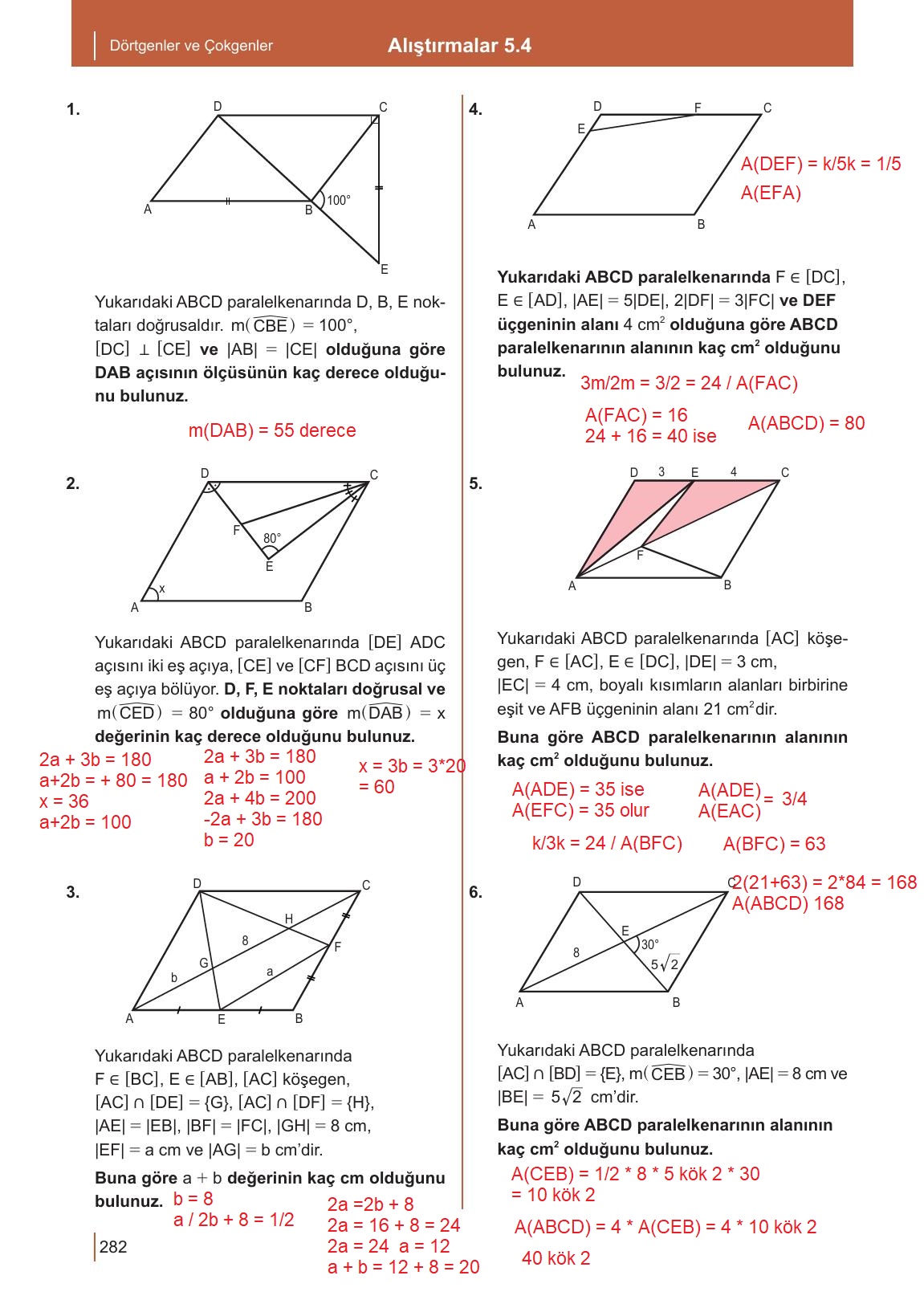 10. Sınıf Meb Yayınları Matematik Ders Kitabı Sayfa 282 Cevapları 10. Sınıf Meb Yayınları Matematik Ders Kitabı Sayfa 282 Cevapları
