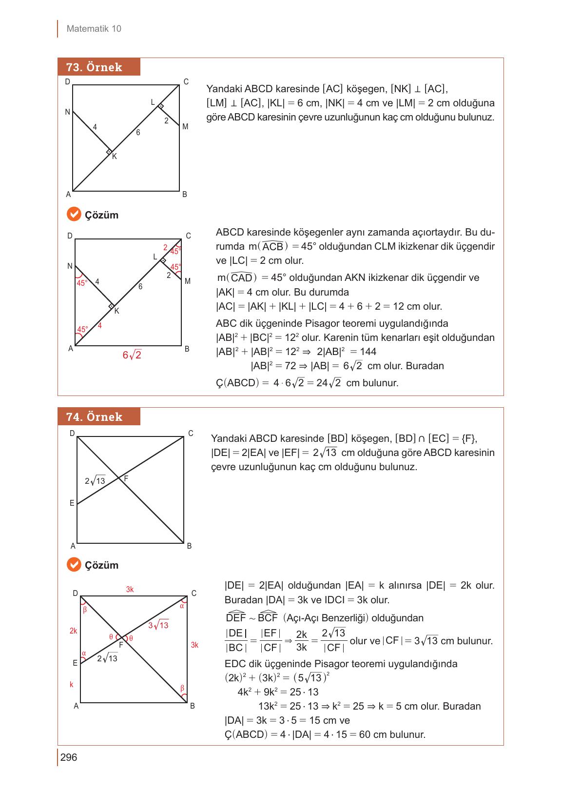 10. Sınıf Meb Yayınları Matematik Ders Kitabı Sayfa 296 Cevapları