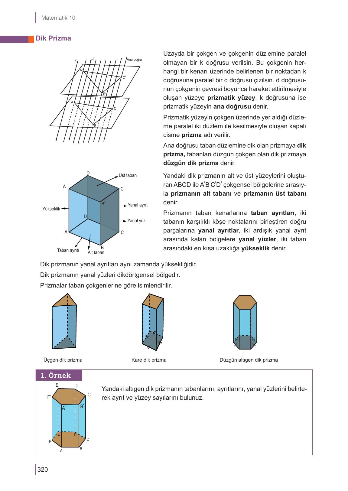 10. Sınıf Meb Yayınları Matematik Ders Kitabı Sayfa 320 Cevapları