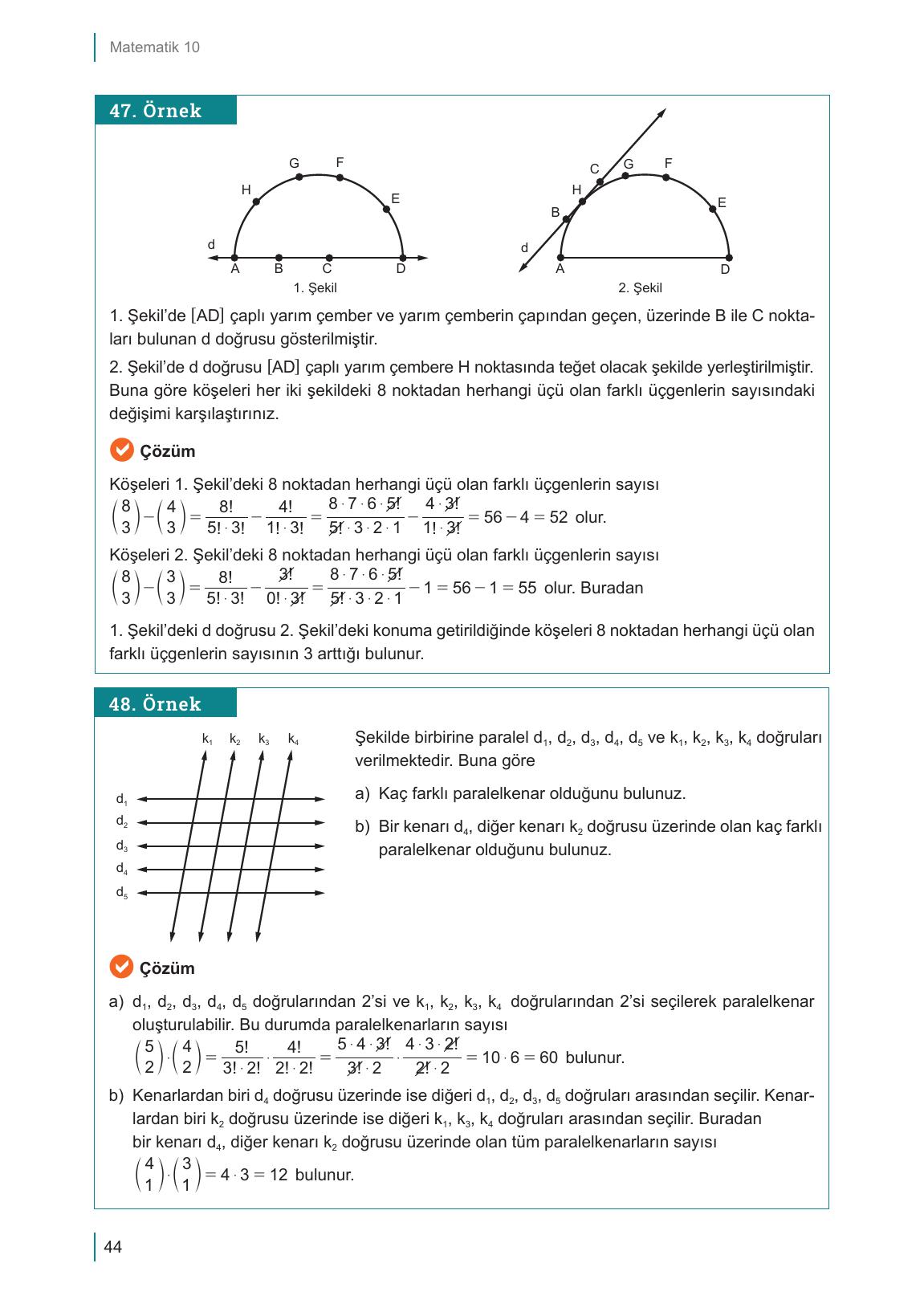10. Sınıf Meb Yayınları Matematik Ders Kitabı Sayfa 44 Cevapları 10. Sınıf Meb Yayınları Matematik Ders Kitabı Sayfa 44 Cevapları