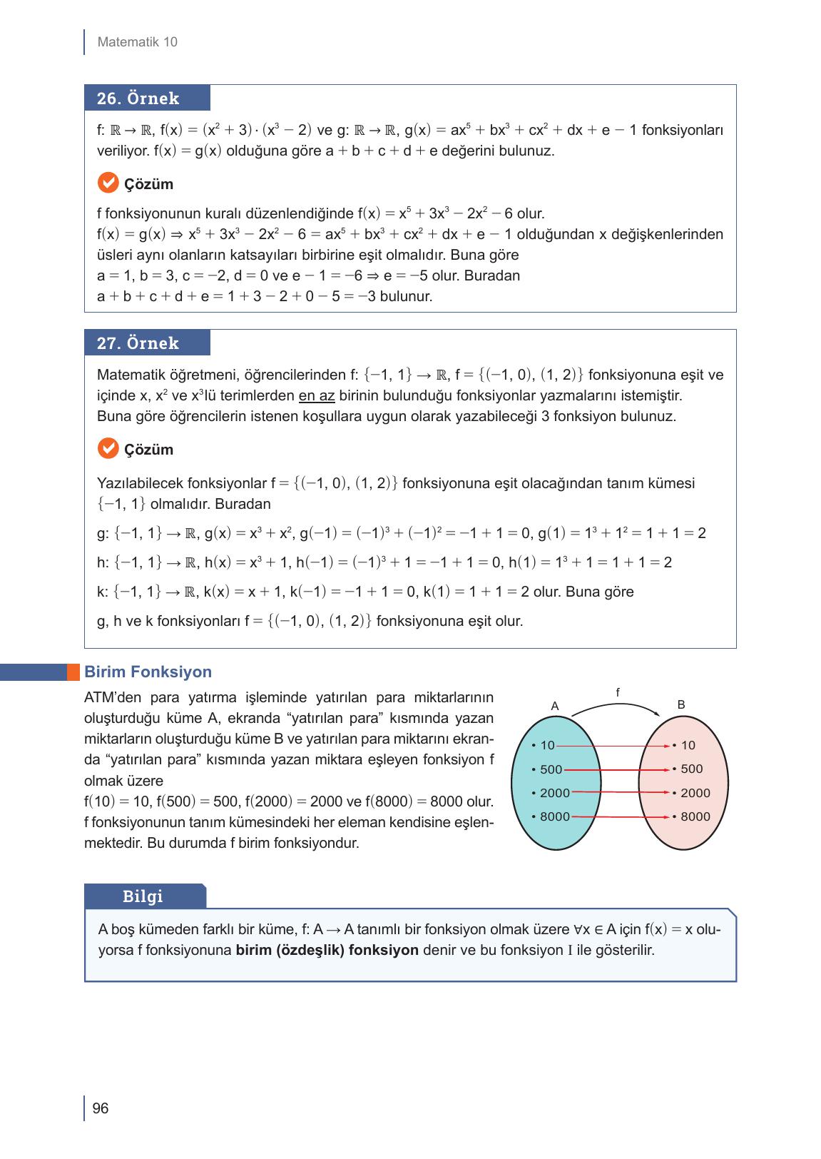 10. Sınıf Meb Yayınları Matematik Ders Kitabı Sayfa 96 Cevapları