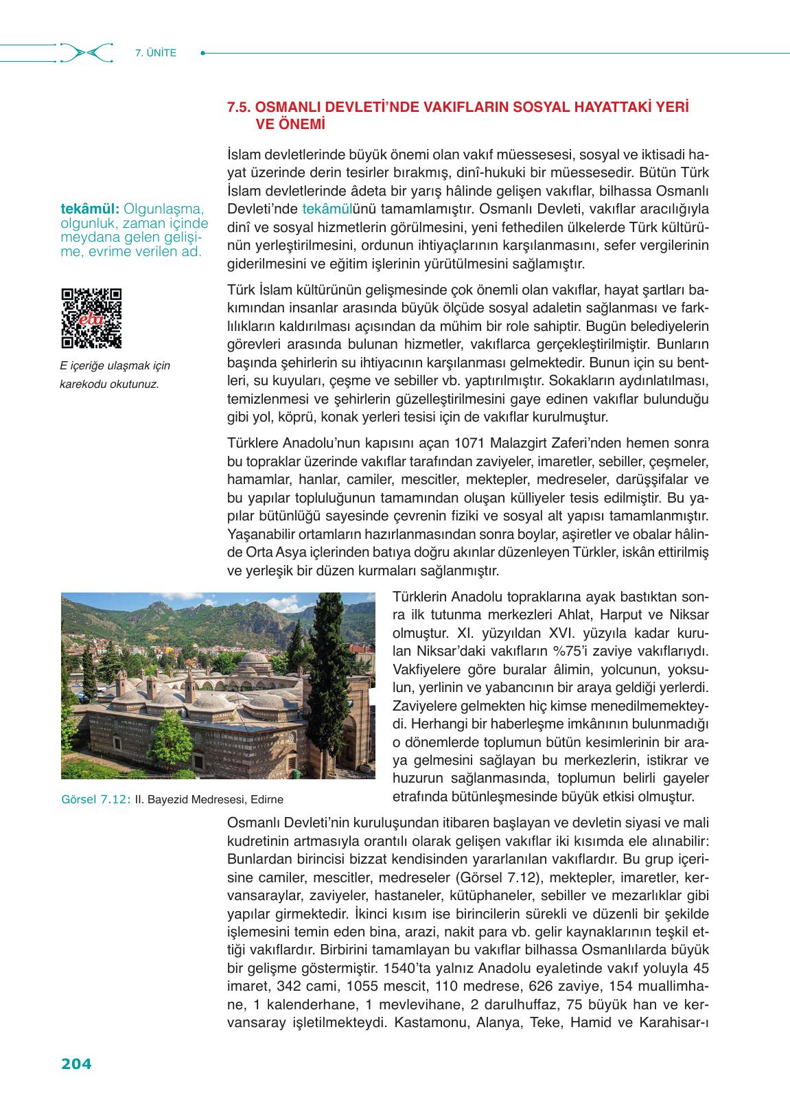 10. Sınıf Meb Yayınları Tarih Ders Kitabı Sayfa 204 Cevapları