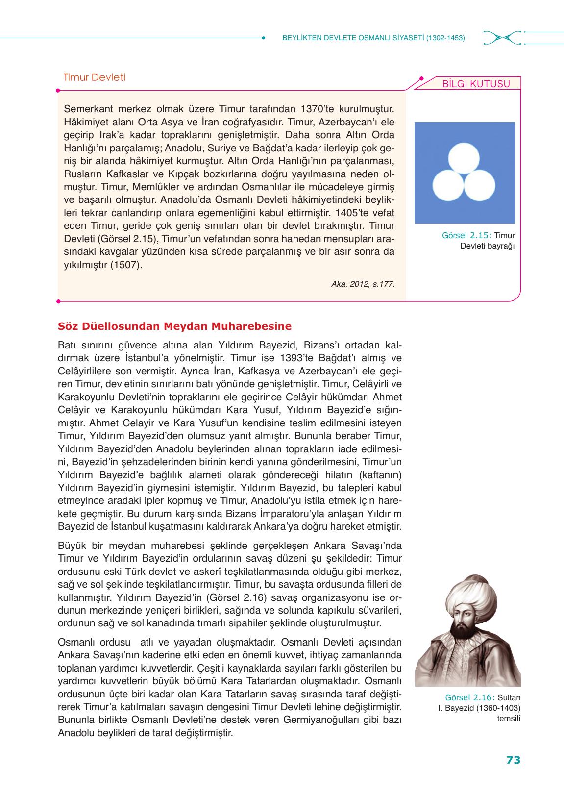 10. Sınıf Meb Yayınları Tarih Ders Kitabı Sayfa 73 Cevapları