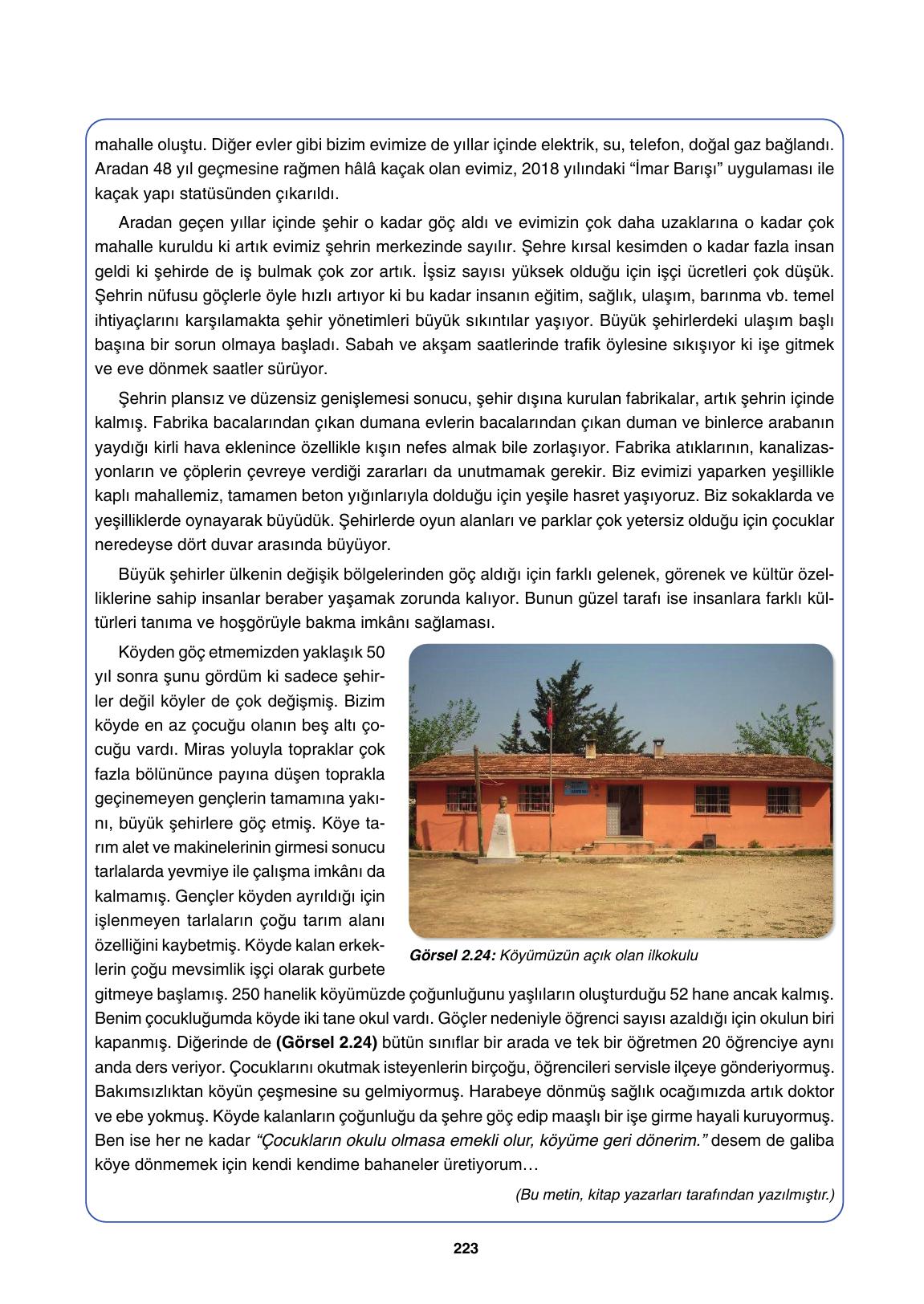 10. Sınıf Tutku Yayıncılık Coğrafya Ders Kitabı Sayfa 223 Cevapları